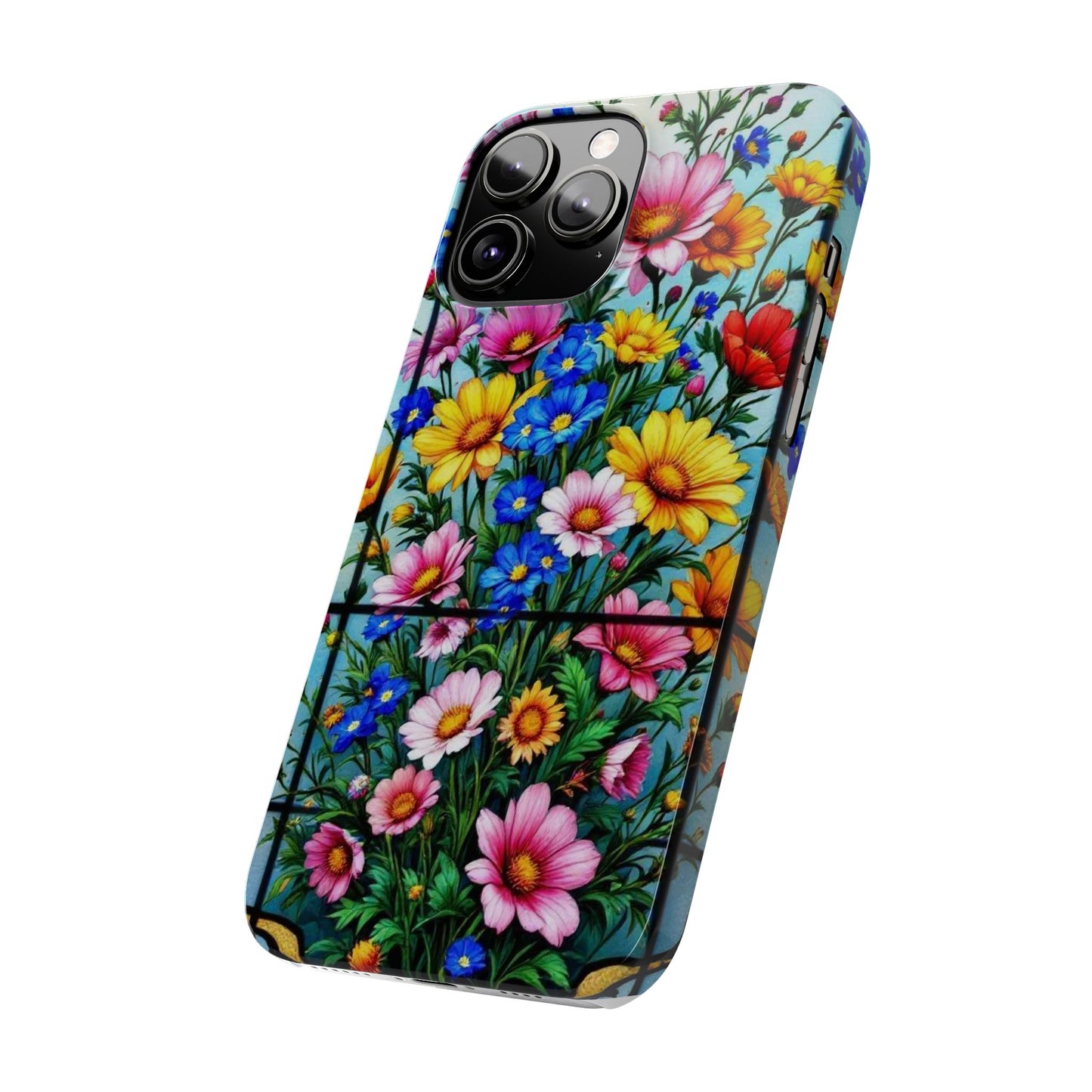 Vibrant Floral Slim Phone Cases | Cute Phone Cover Gifts for Nature Lovers, Spring Decor, Birthday or Holiday Gifts, Flower Design
