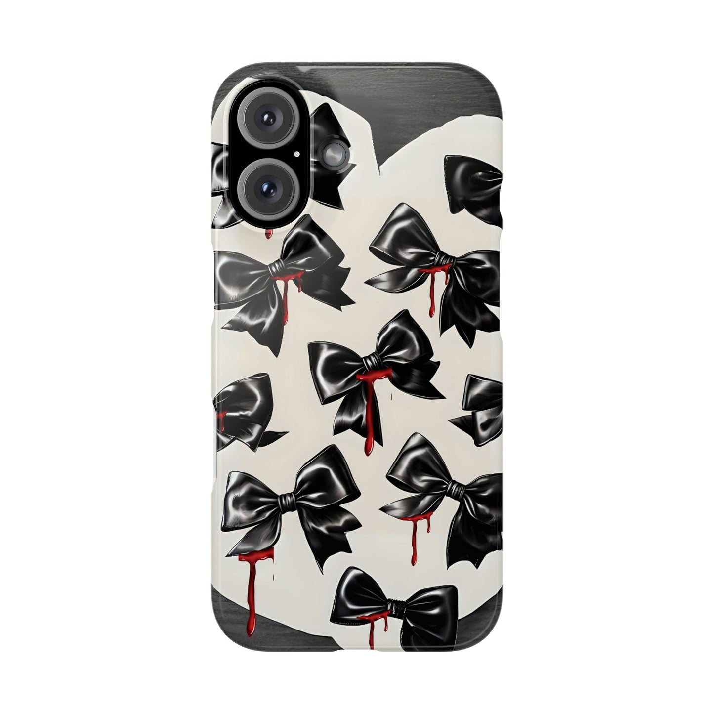 Spooky Halloween Slim Phone Case, Goth Coquette Aesthetic, Cute Horror Style, Perfect for Birthdays and Special Occasions