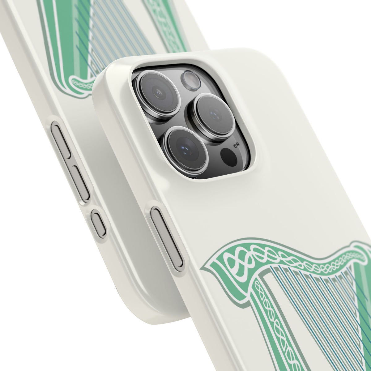 Irish Harp Slim Phone Case, Celtic Heritage Ireland Symbol Art Compatible with iPhone 17, 16, 15, 14, 13, 12, 11