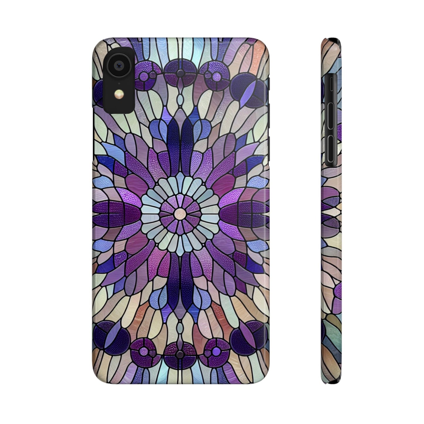 Stained Glass Floral Slim Phone Case | Vibrant Art Deco Design | Stylish Cell Phone Accessory | Gift for Art Lovers, Phone Protection, [...]