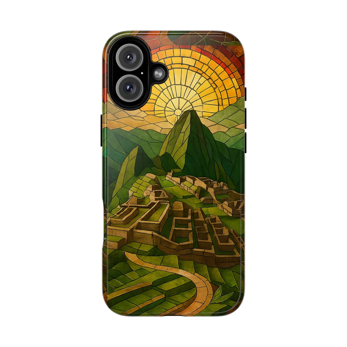 Inca Ruins Tough Phone Case - Machu Picchu Landmark Design, Historic Peru Travel Aesthetic Compatible with iPhone, Galaxy, and Google Phones