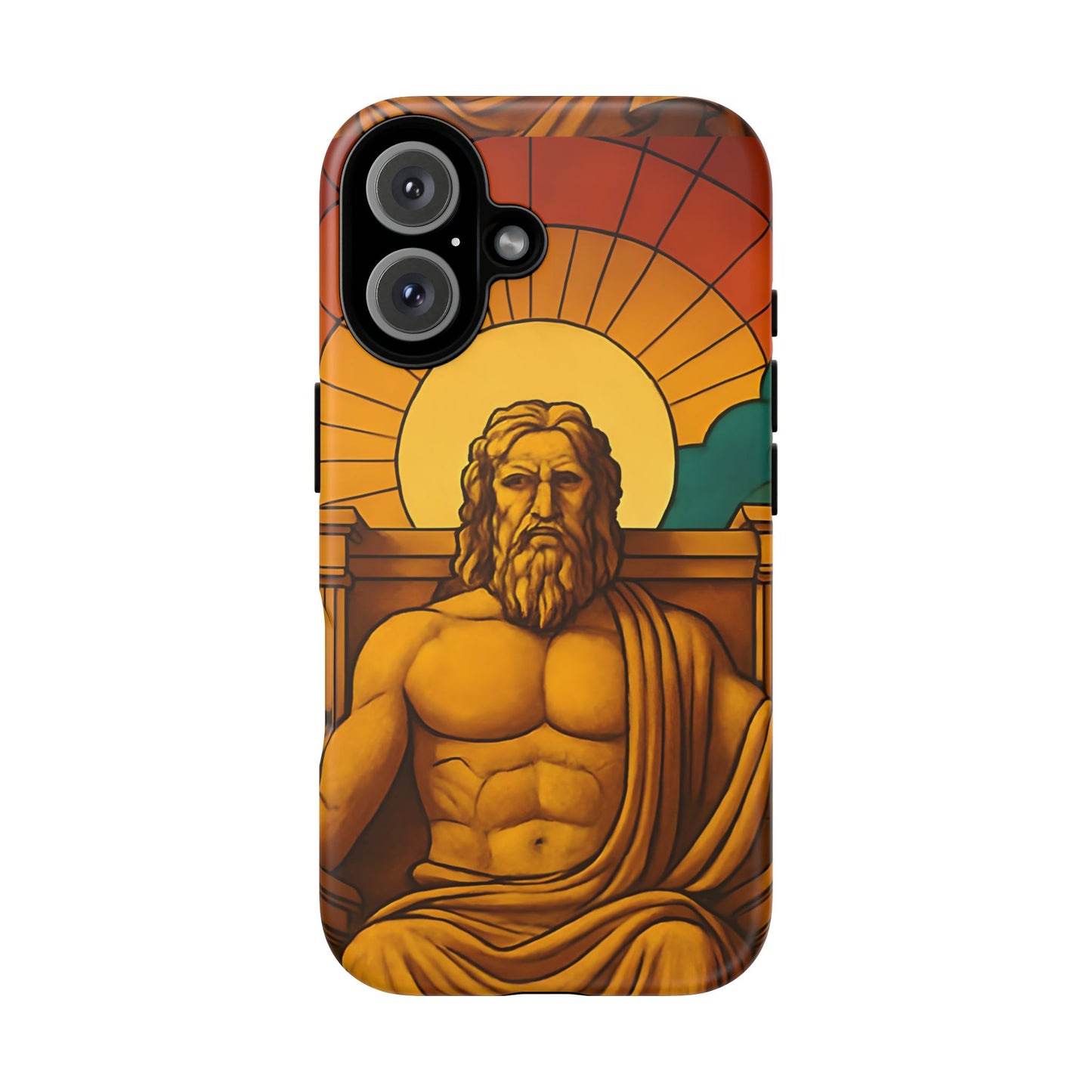 Olympia Zeus Statue Tough Phone Case - Classic Greek Art Design, Historic World Wonder Aesthetic, Compatible with iPhone, Galaxy, and Google