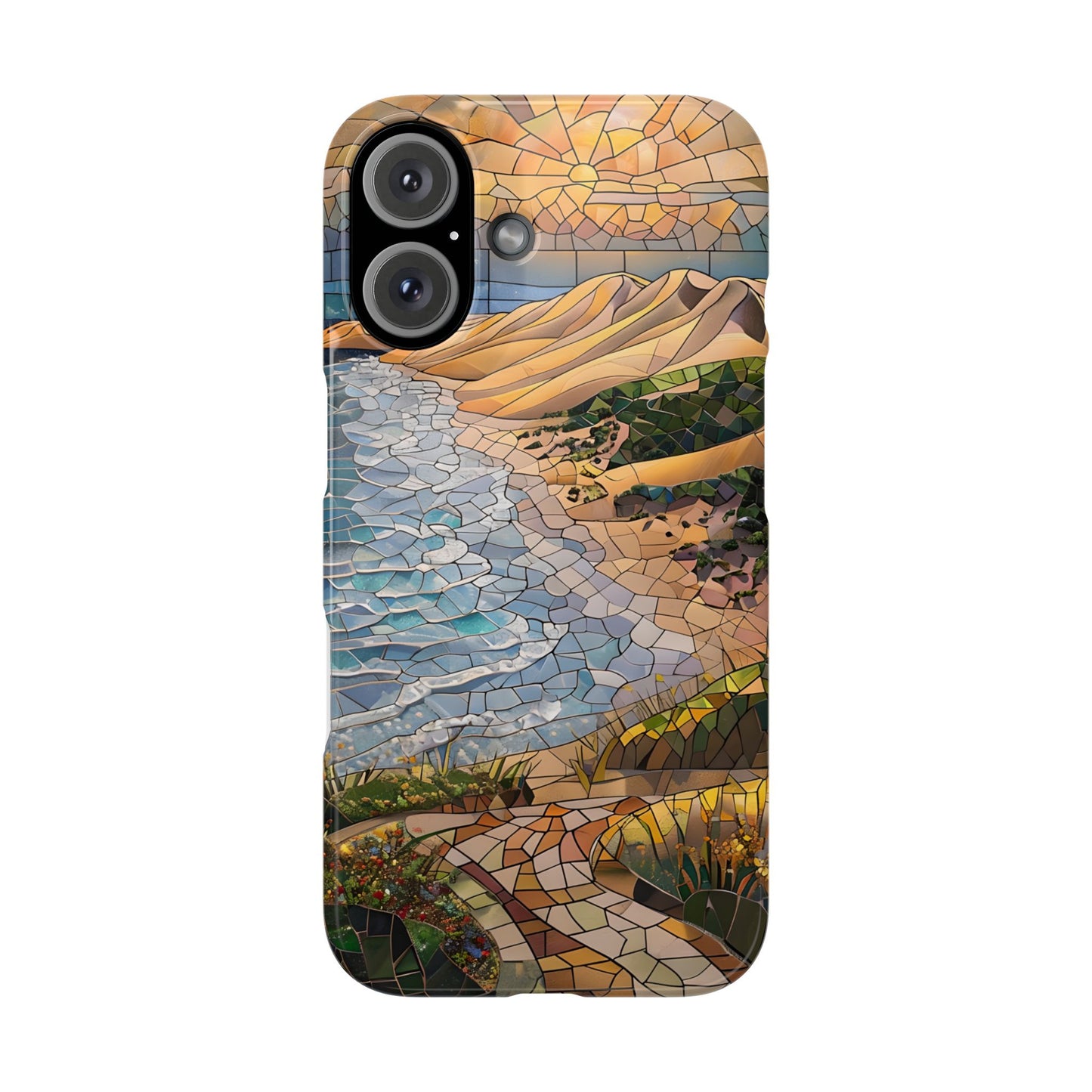 Indiana Dunes National Park Michigan Slim Phone Case, Mosaic Phone Case, East U.S. Nature Art, Coastal Chic, Ocean Lovers, Nature Inspired