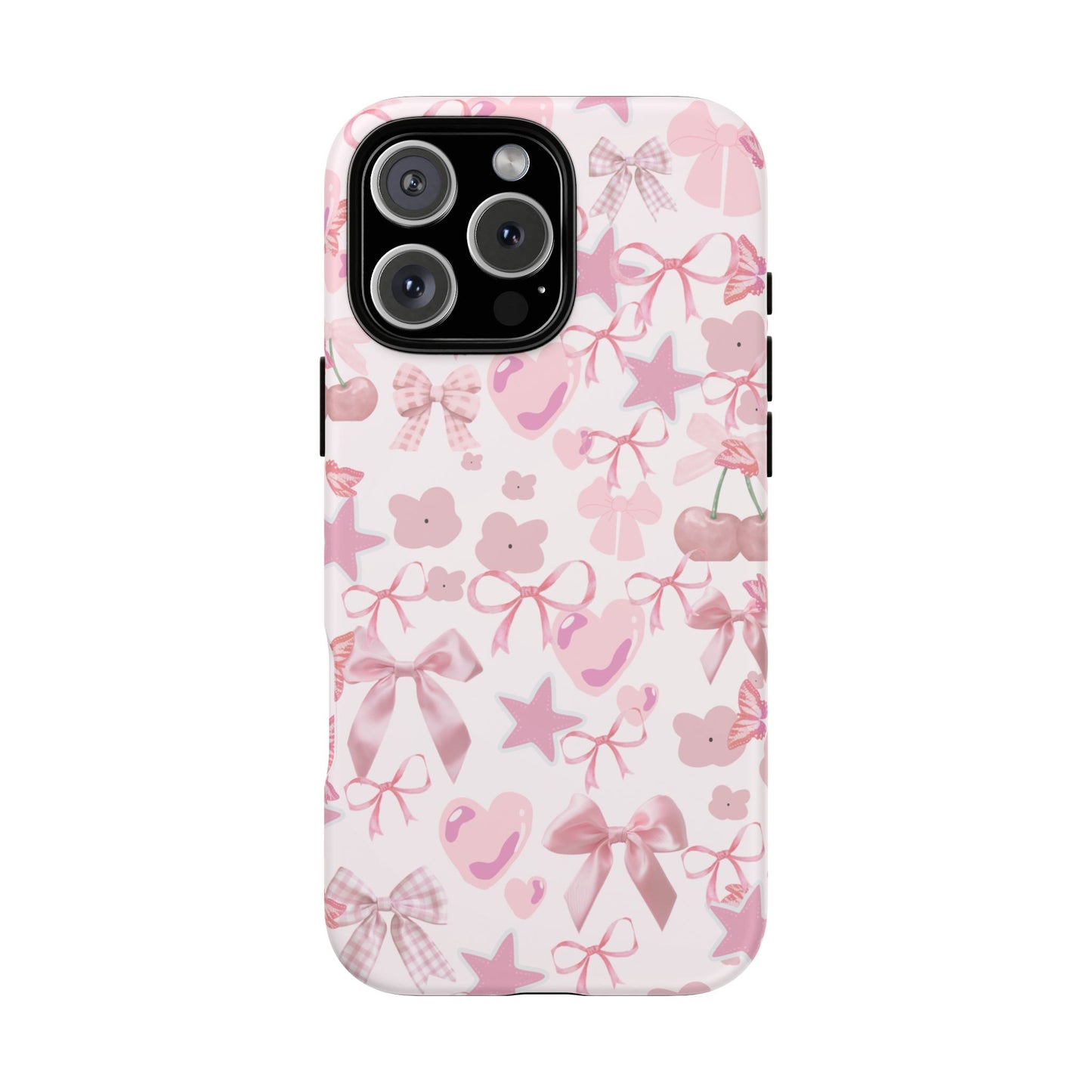 Messy Coquette Pink Bows Phone Case, Protective Phone Cover, Girly Accessories, Stylish Phone Protector, Cute Bow Design,