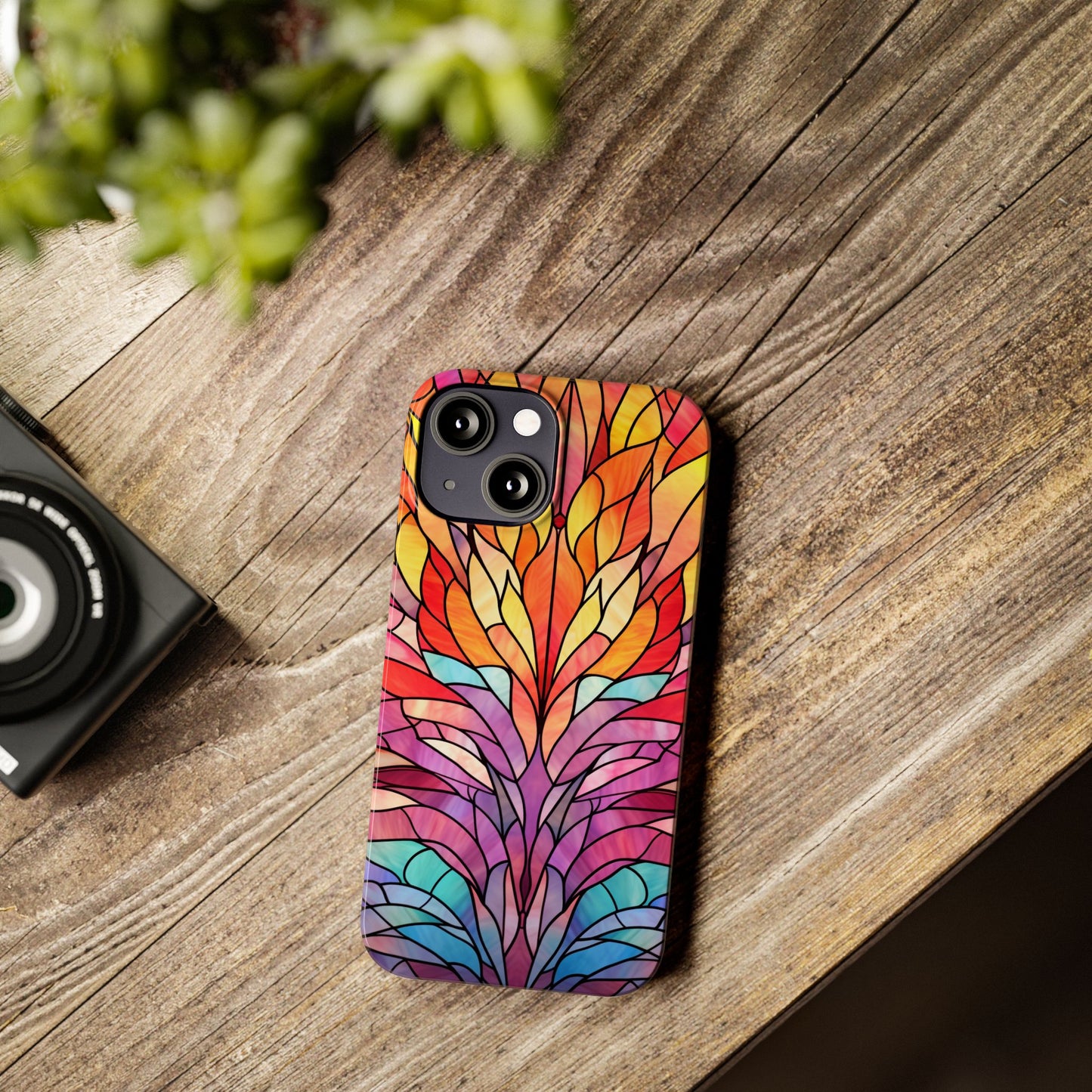 Vibrant Floral Slim Phone Cases, Colorful Smartphone Cover, Artistic Phone Skin, Unique Gift for Her, Nature-Inspired Accessory