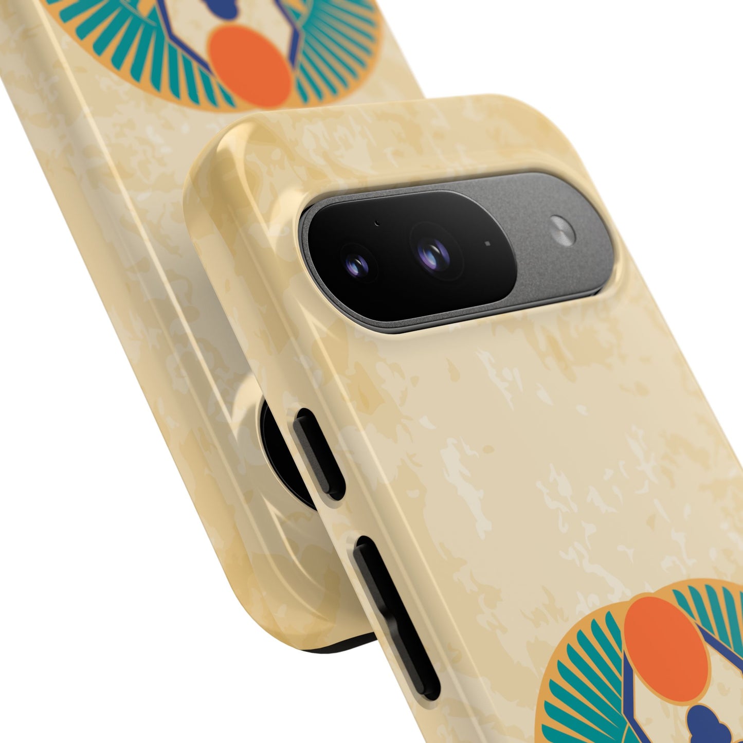 Ancient Egyptian Scarab Beetle Tough Phone Case - Symbol of Rebirth Design, Mythological Art, Compatible with iPhone, Galaxy, and Google