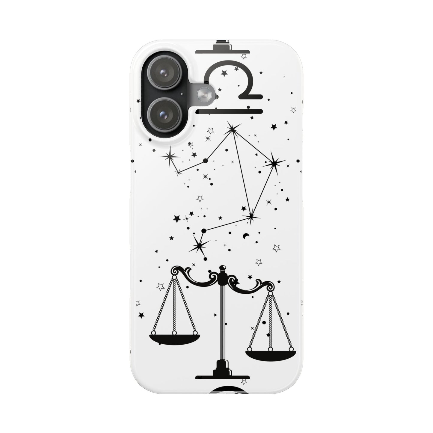 Libra Zodiac Slim Phone Case Astrology Gift for Her, Celestial Star Sign Cover, Birthday Gift, Compatible with iPhone 17, 16, 15, 14, 13
