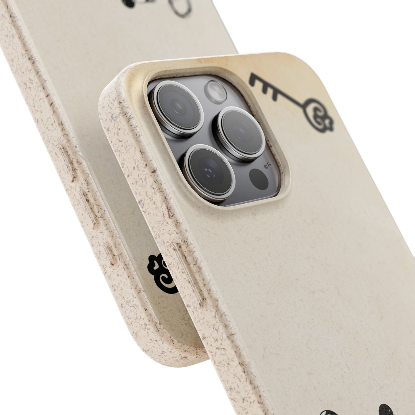 Alice in Wonderland Biodegradable Phone Case, Tea Kettle and Cups Phone Cover Compatible with iPhone, Galaxy