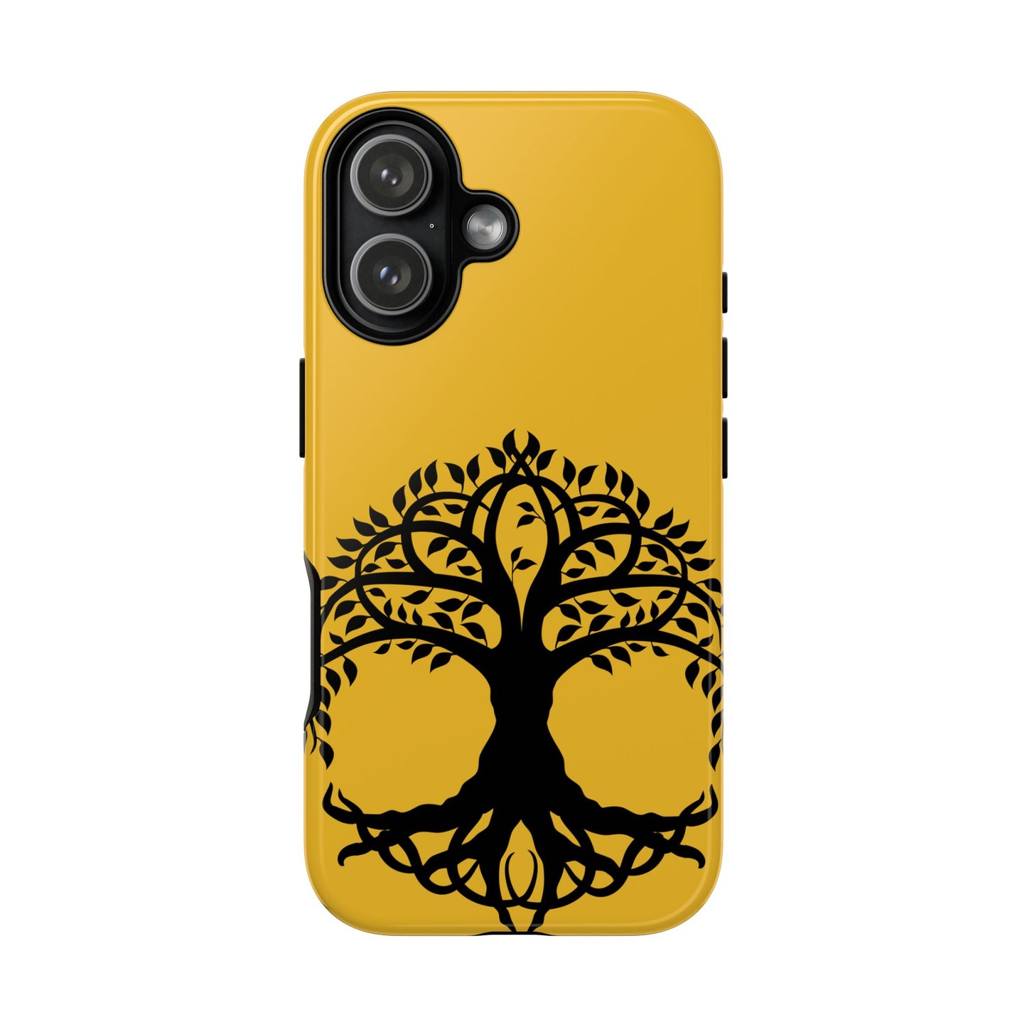 Tough Case Celtic Tree of Life Gold and Black Design, Compatible with iPhone 17, 16, 15, 14, 13, Galaxy, Google, Irish Heritage Art