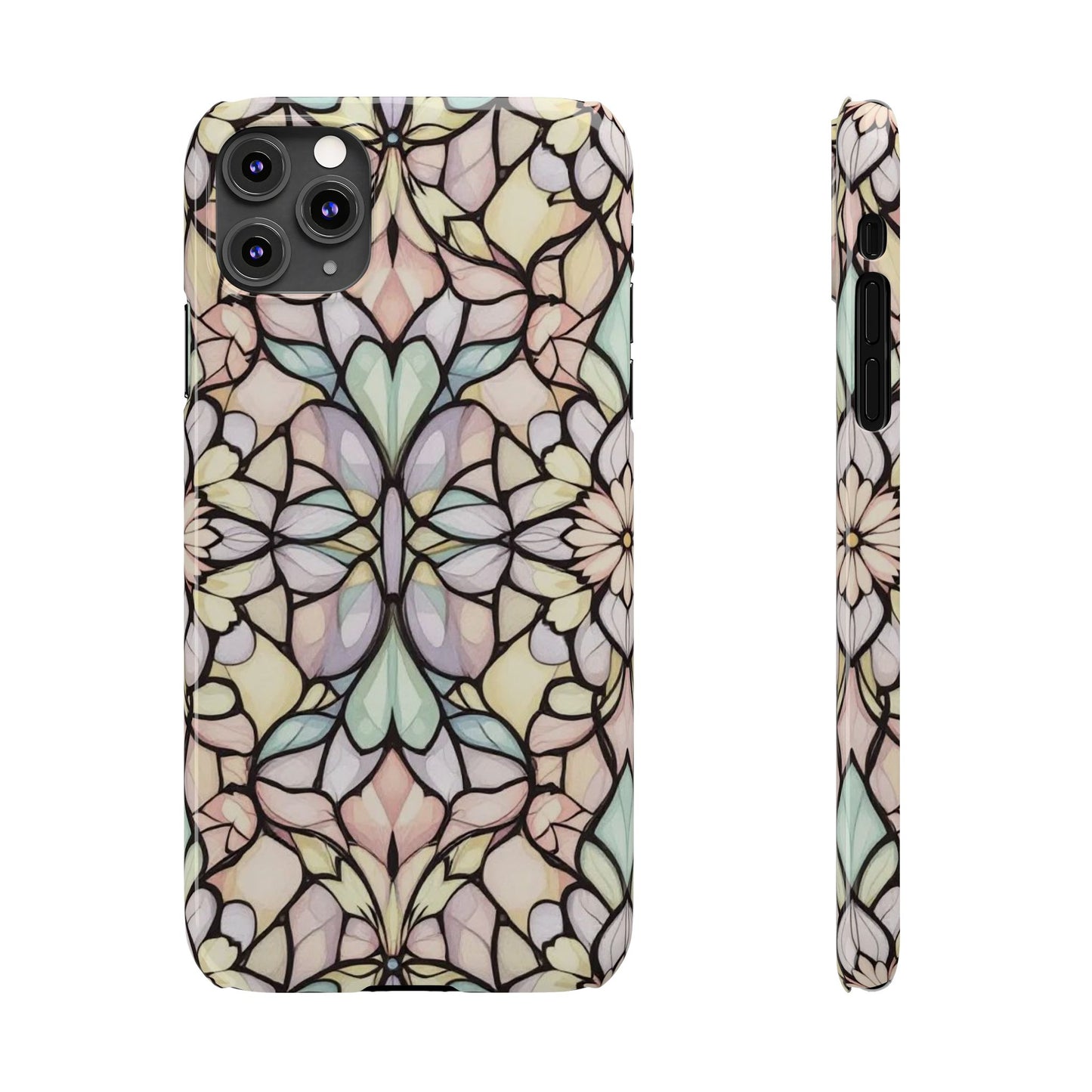 Floral Pattern Slim Phone Case - Perfect Gift for Nature Lovers, Stylish Accessory, Mobile Protection, Unique Design, Spring Vibes