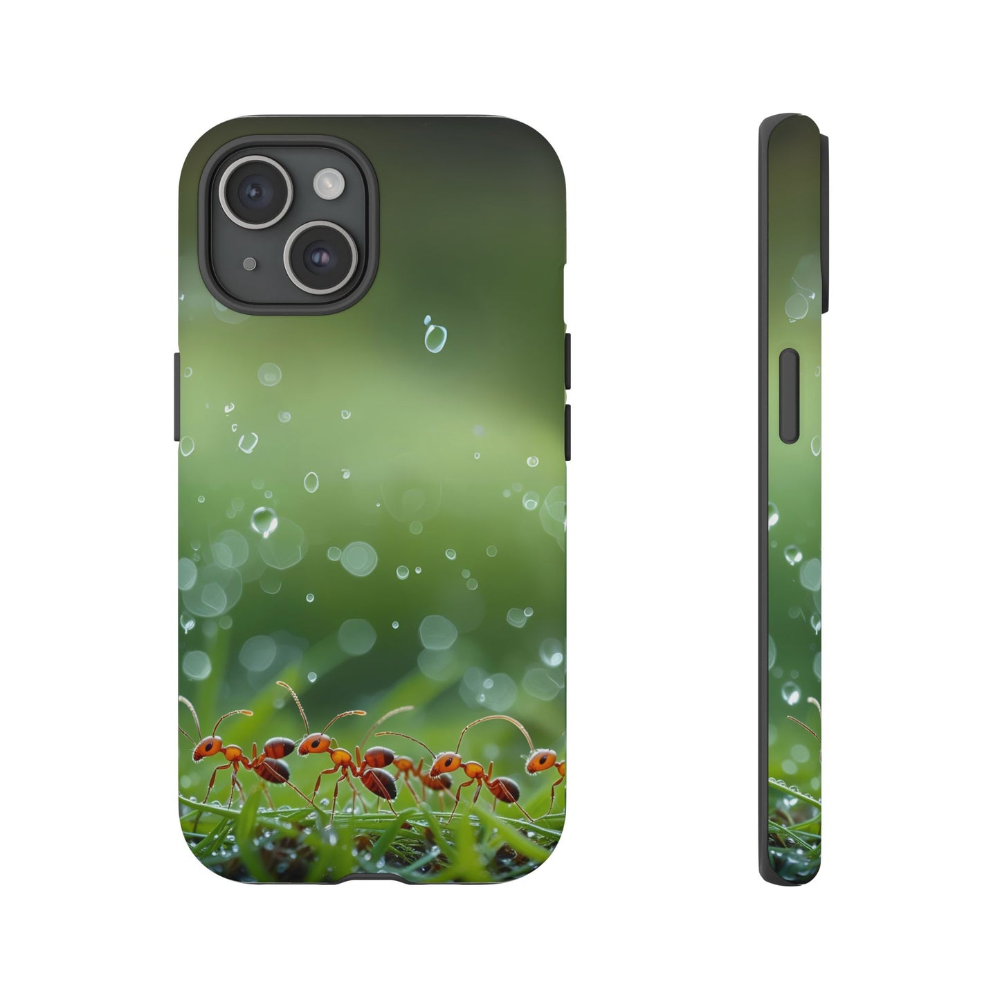 Marching Ant Pattern Tough Phone Case - Realistic Insect Art, Minimalist Nature Aesthetic, Compatible with iPhone, Galaxy, and Google Phones