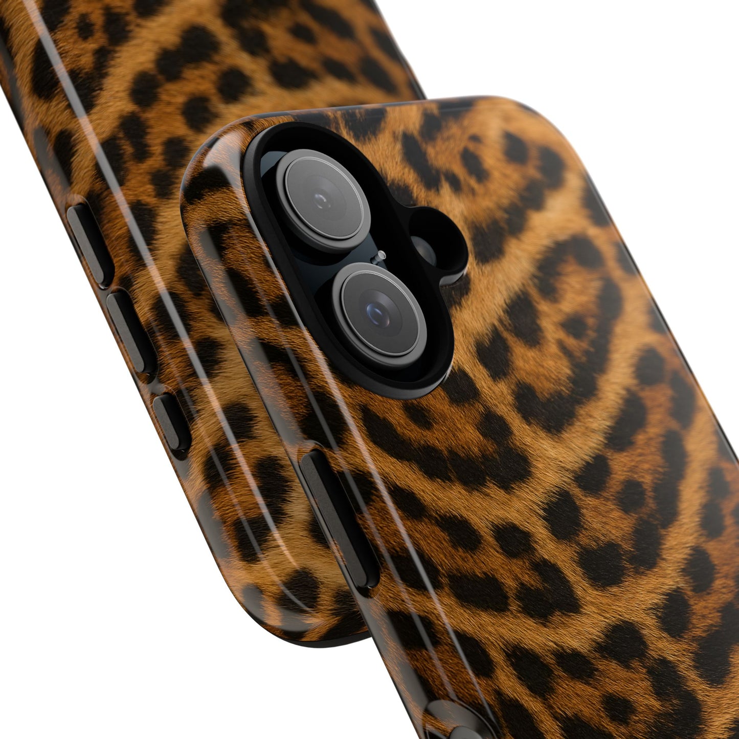 Leopard Print Tough Phone Case, Animal Print, Protective Wild Fur Style Cover Compatible with iPhone 17, 16, 15, 14, 13, Galaxy, Google