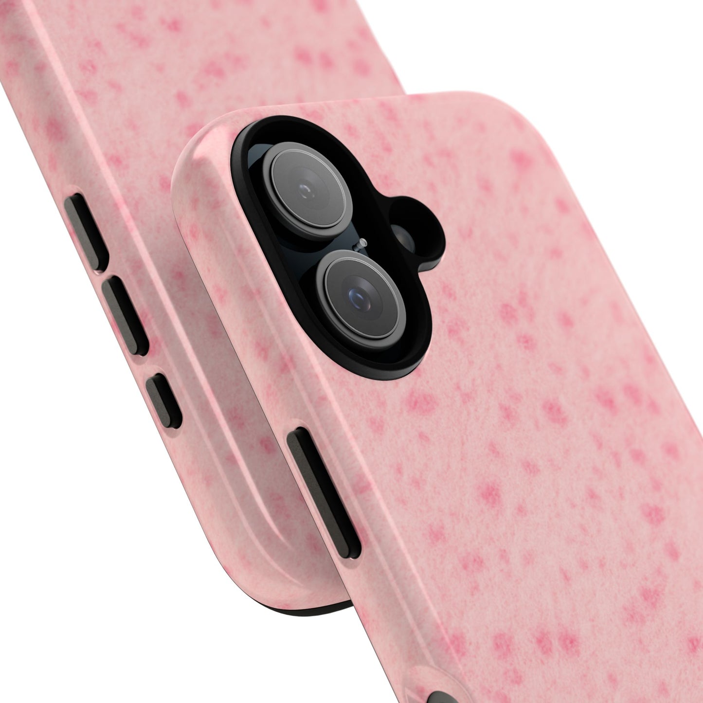 Axolotl Print Tough Phone Case, Animal Print, Protective Faux Skin Style Cover Compatible with iPhone 17, 16, 15, 14, 13, Galaxy, Google