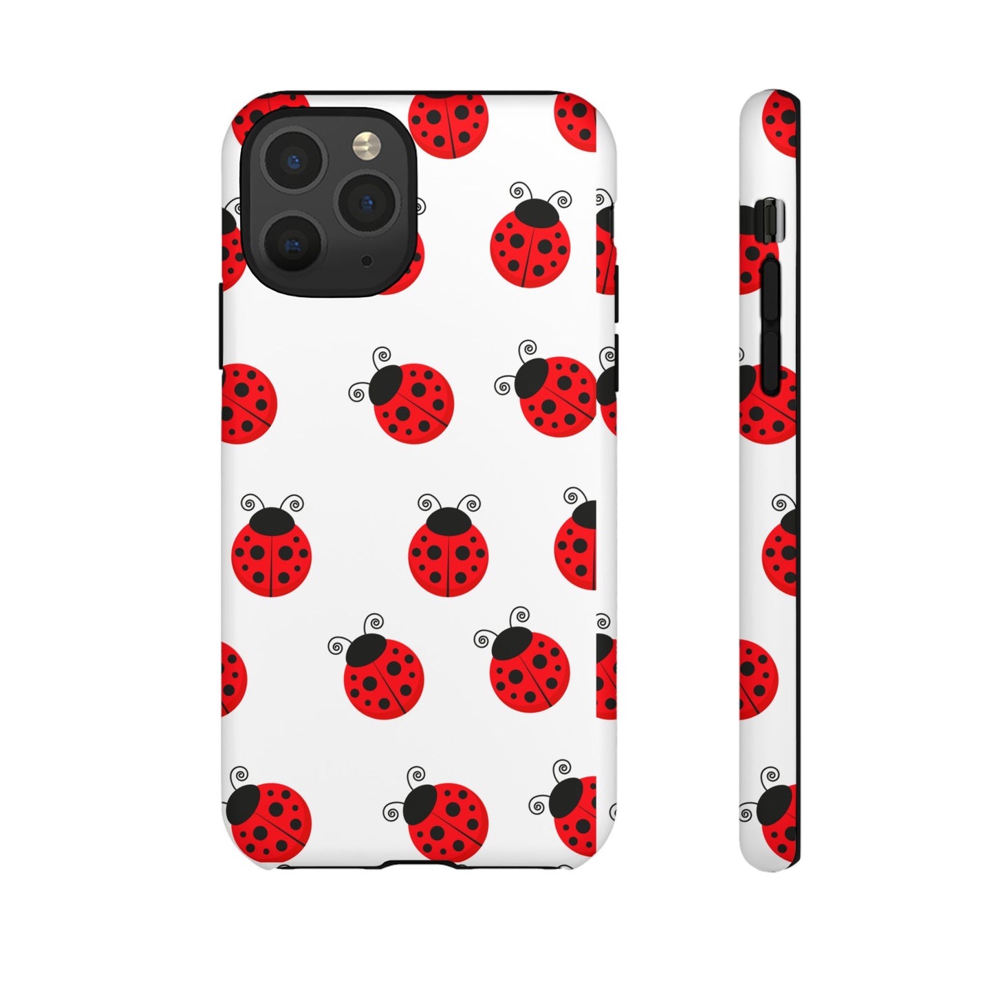 Ladybug Tough Phone Case - Cute Insect Aesthetic, Nature-Inspired Pattern Art, Compatible with iPhone, Galaxy, and Google Phones