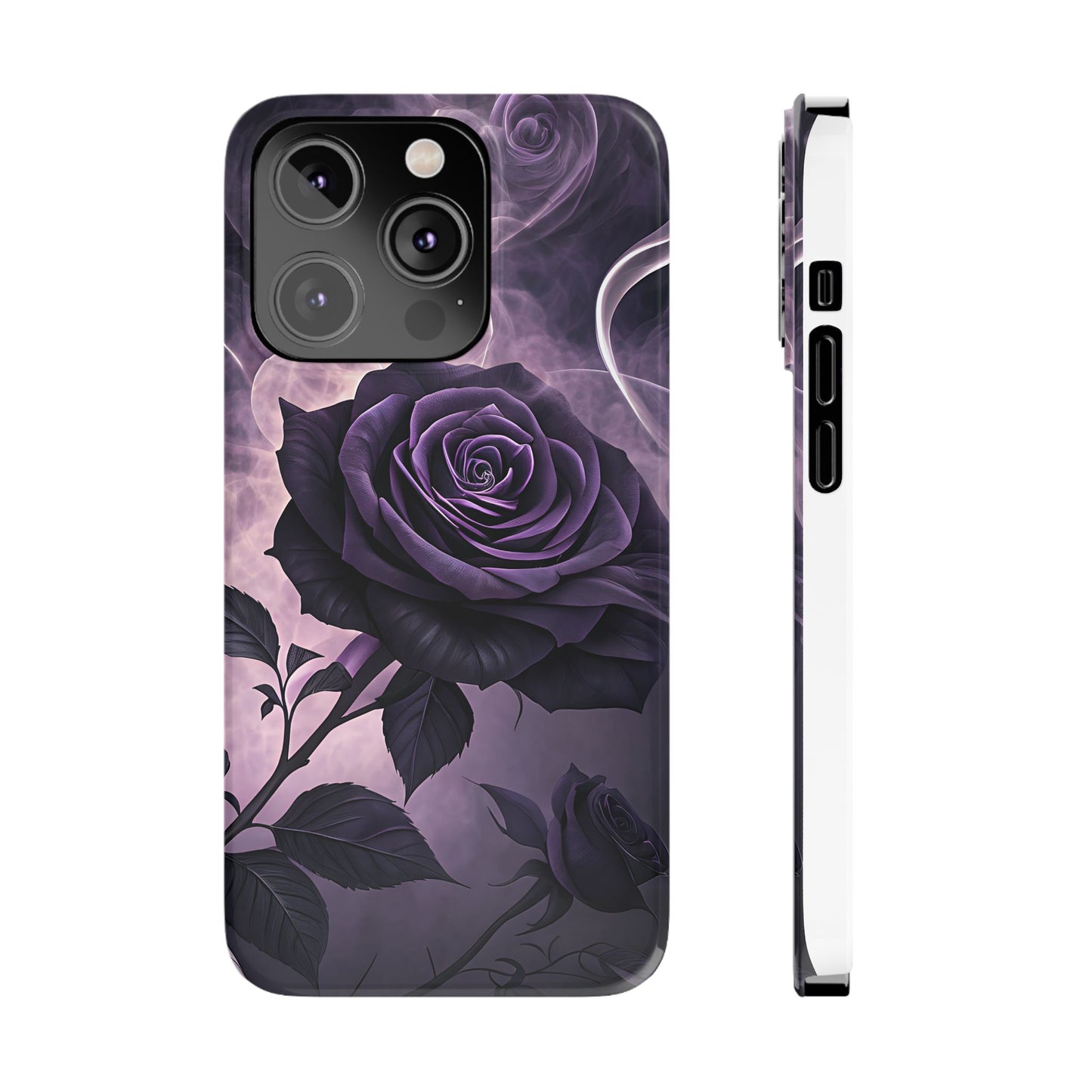 Elegant Purple Rose Phone Cases, Stylish Slim Cases for Flower Lovers, Floral Accessories, Birthday Gifts, Unique Phone Covers