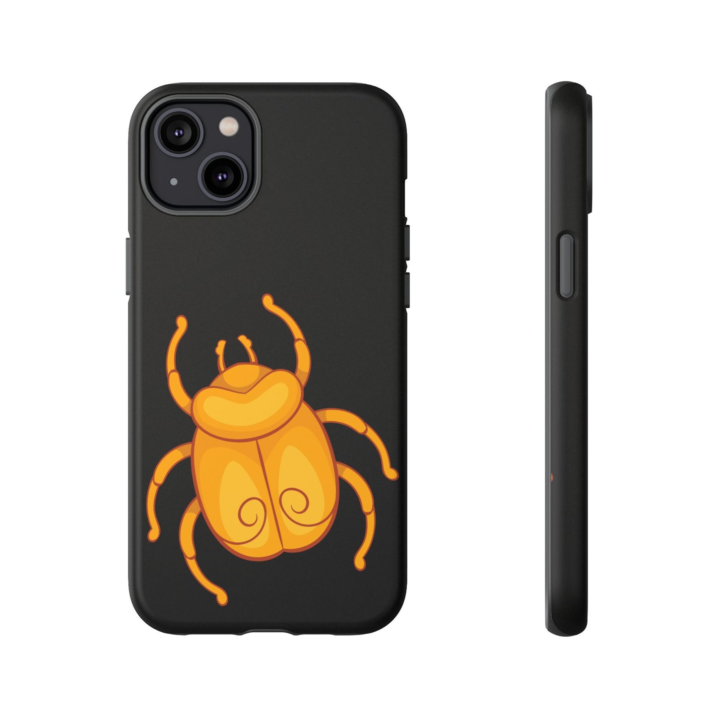 Ancient Egyptian Scarab Tough Phone Case - Gold Beetle Design, Mythological Insect Art, Compatible with iPhone, Galaxy, and Google Phones