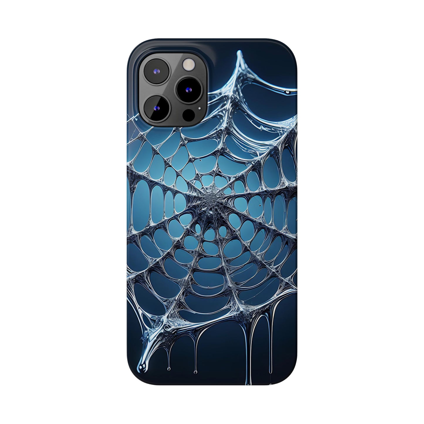 Spider Web Slim Phone Case - Artistic Design for Halloween, Unique Gift, Phone Accessories, Trendy Tech Style, Eco-Friendly Case