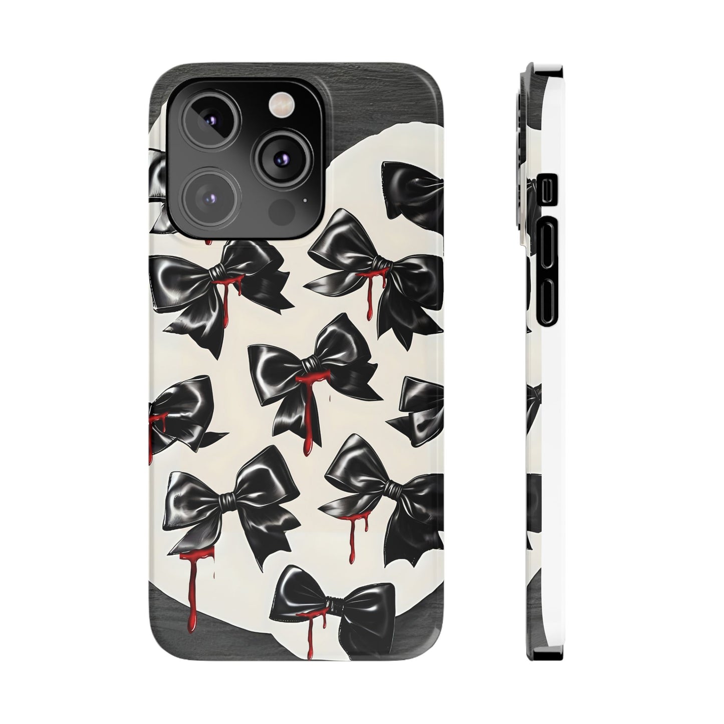 Spooky Halloween Slim Phone Case, Goth Coquette Aesthetic, Cute Horror Style, Perfect for Birthdays and Special Occasions