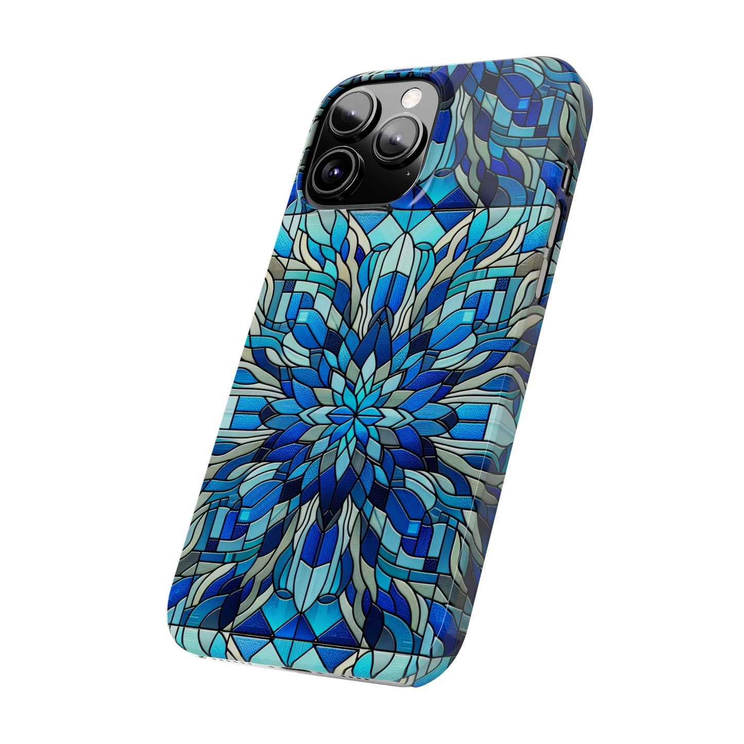 Stained Glass Slim Phone Cases, Floral Phone Covers, Unique Gifts, Artistic Phone Skins, Smartphone Accessories, Stylish Cases