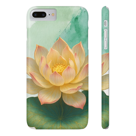 Lotus Blossom Slim Phone Cases, Floral Phone Covers, Nature-Inspired Accessories, Perfect Gift for Garden Lovers, Birthday Present