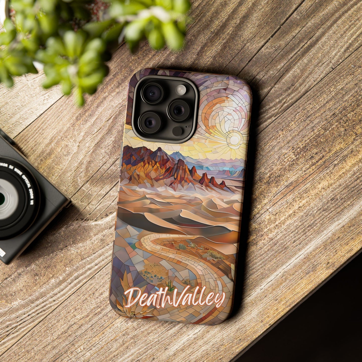Death Valley National Park California Phone Case, Mosaic Phone Case, Mountain Nature Art, National Park Gift, Scenic Forest Phone Cover