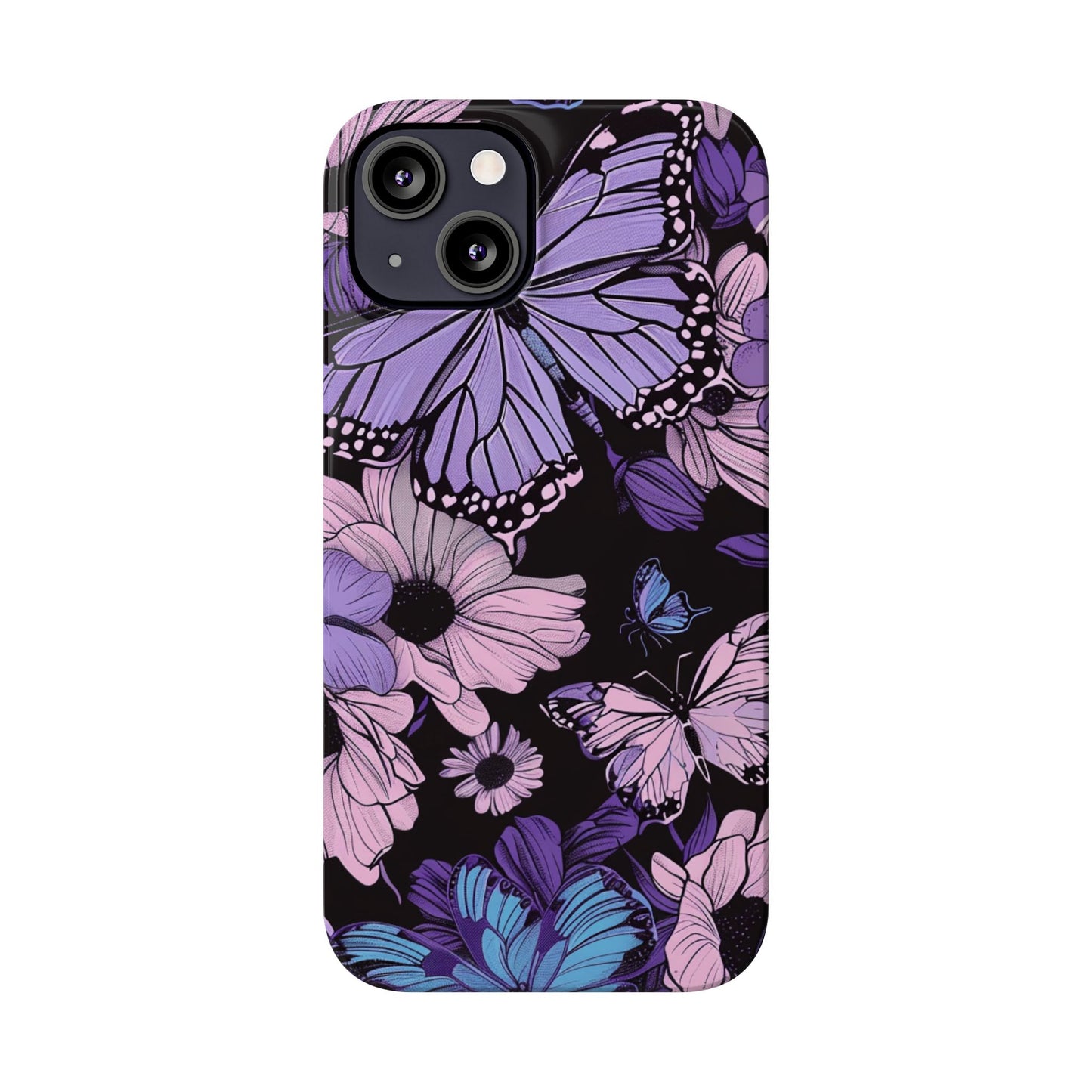 Butterfly Floral Phone Case | Slim Phone Cases for Nature Lovers, Floral Gifts, Trendy Accessories, Spring Vibes, Unique Phone Cover