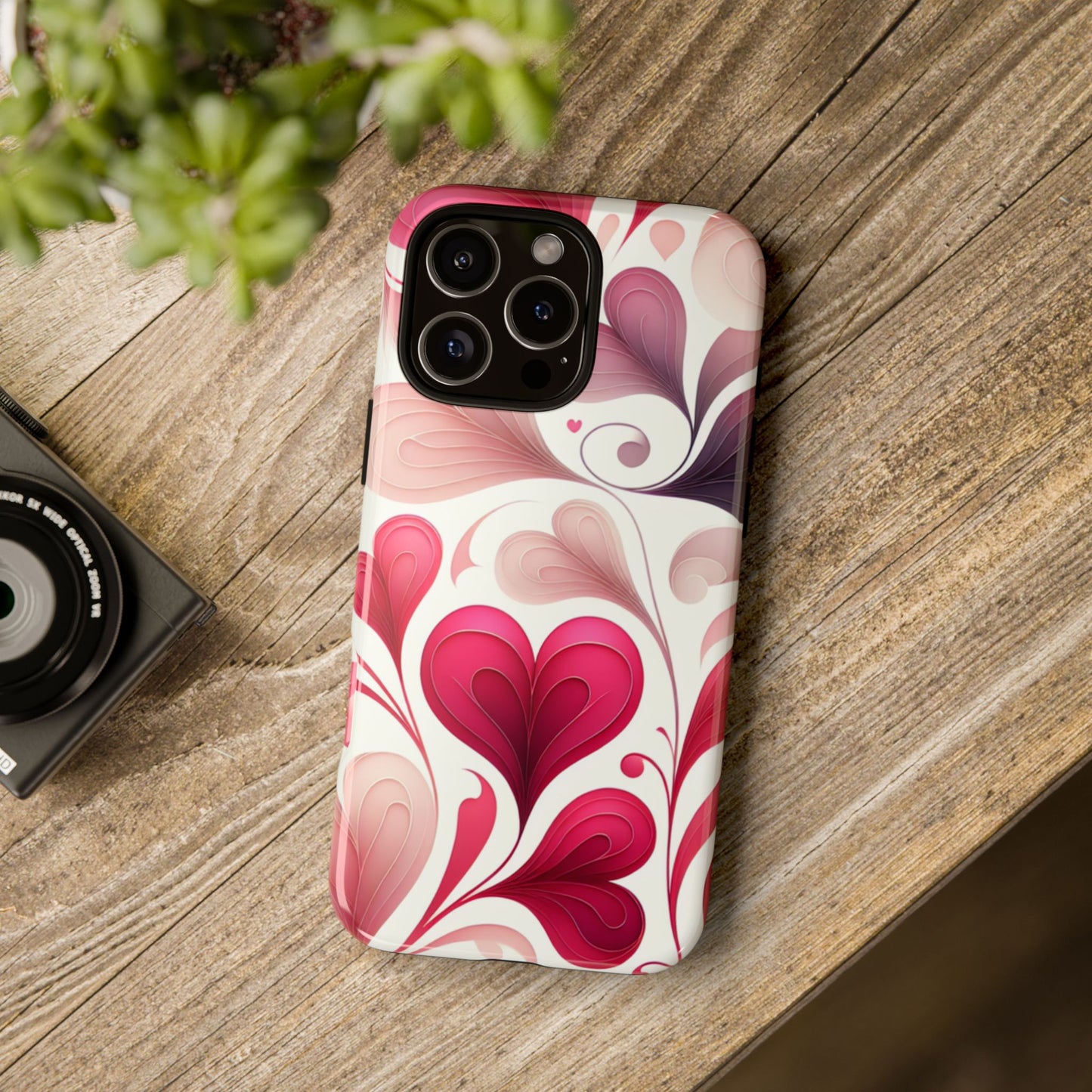 Coquette Romance Stained Glass Design Heart Case for iPhone 16 15 14 13 12 11 Pro Max & Samsung Galaxy - Cute Tough Romantic Gift for Her