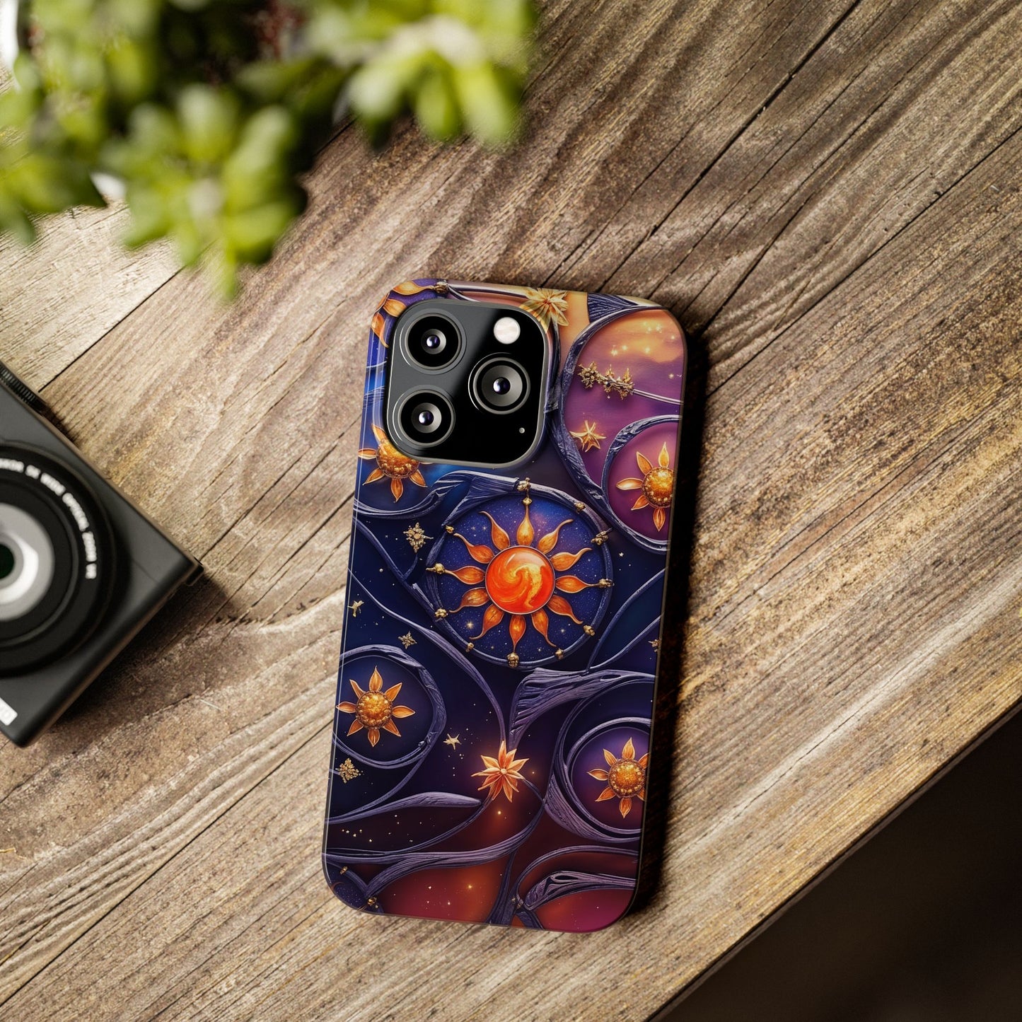 Celestial Slim Phone Cases, Starry Sky Phone Cover, Zodiac Design, Astrology Gift, Cosmic Phone Accessories