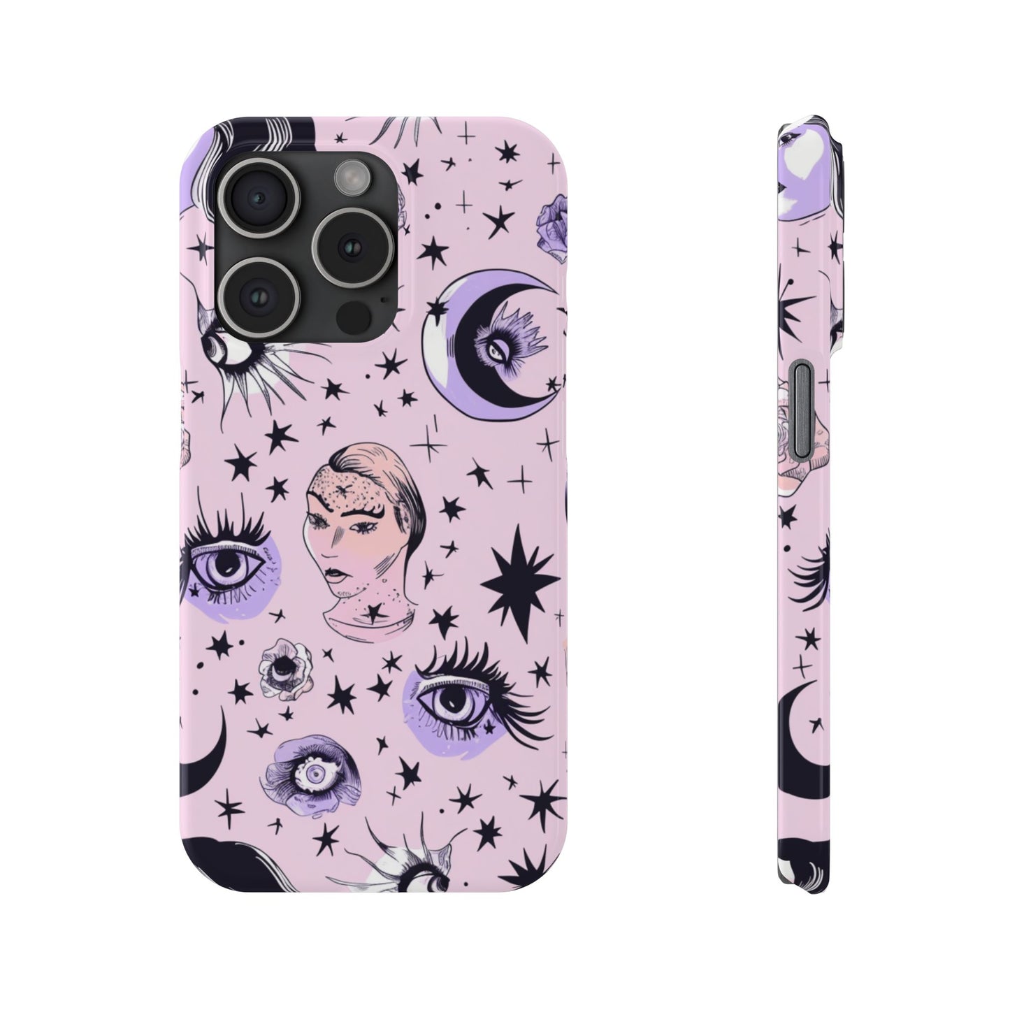 Celestial Slim Phone Cases - Stylish Cosmic Design, Personalized Phone Protectors, Astrology Gifts, Unique Phone Accessories, Moon & Stars
