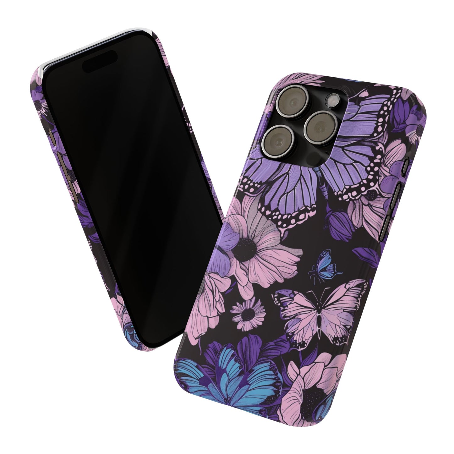 Butterfly Floral Phone Case | Slim Phone Cases for Nature Lovers, Floral Gifts, Trendy Accessories, Spring Vibes, Unique Phone Cover