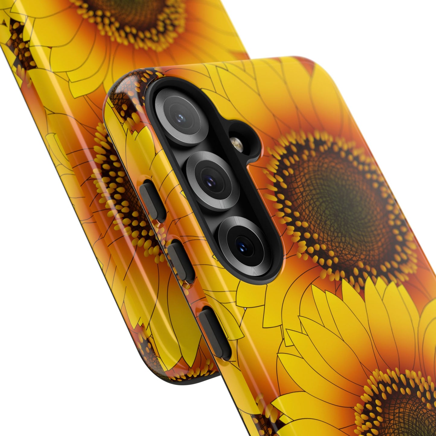 Sunflower Aesthetic Tough Phone Case - Bright Floral Art, Bold Yellow Sunflower Design, Compatible with iPhone, Galaxy, and Google Phones