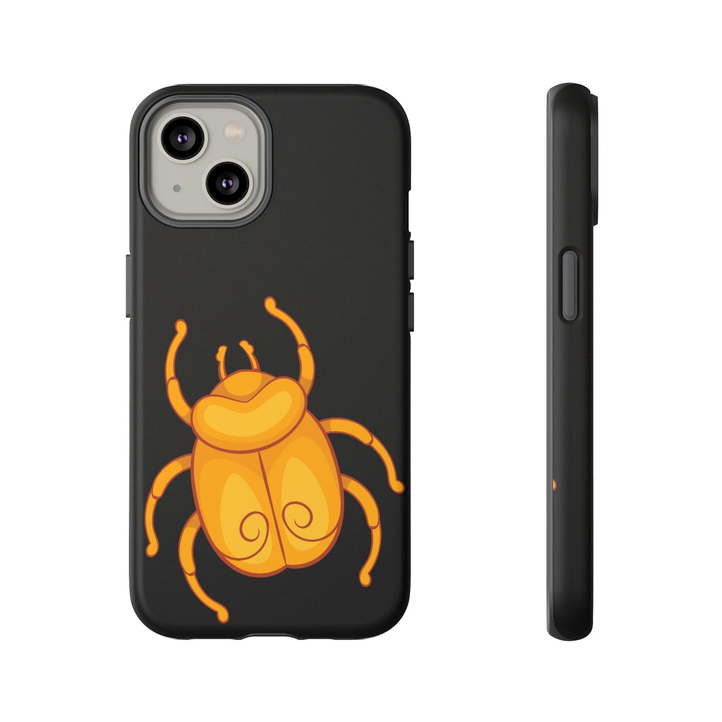 Ancient Egyptian Scarab Tough Phone Case - Gold Beetle Design, Mythological Insect Art, Compatible with iPhone, Galaxy, and Google Phones