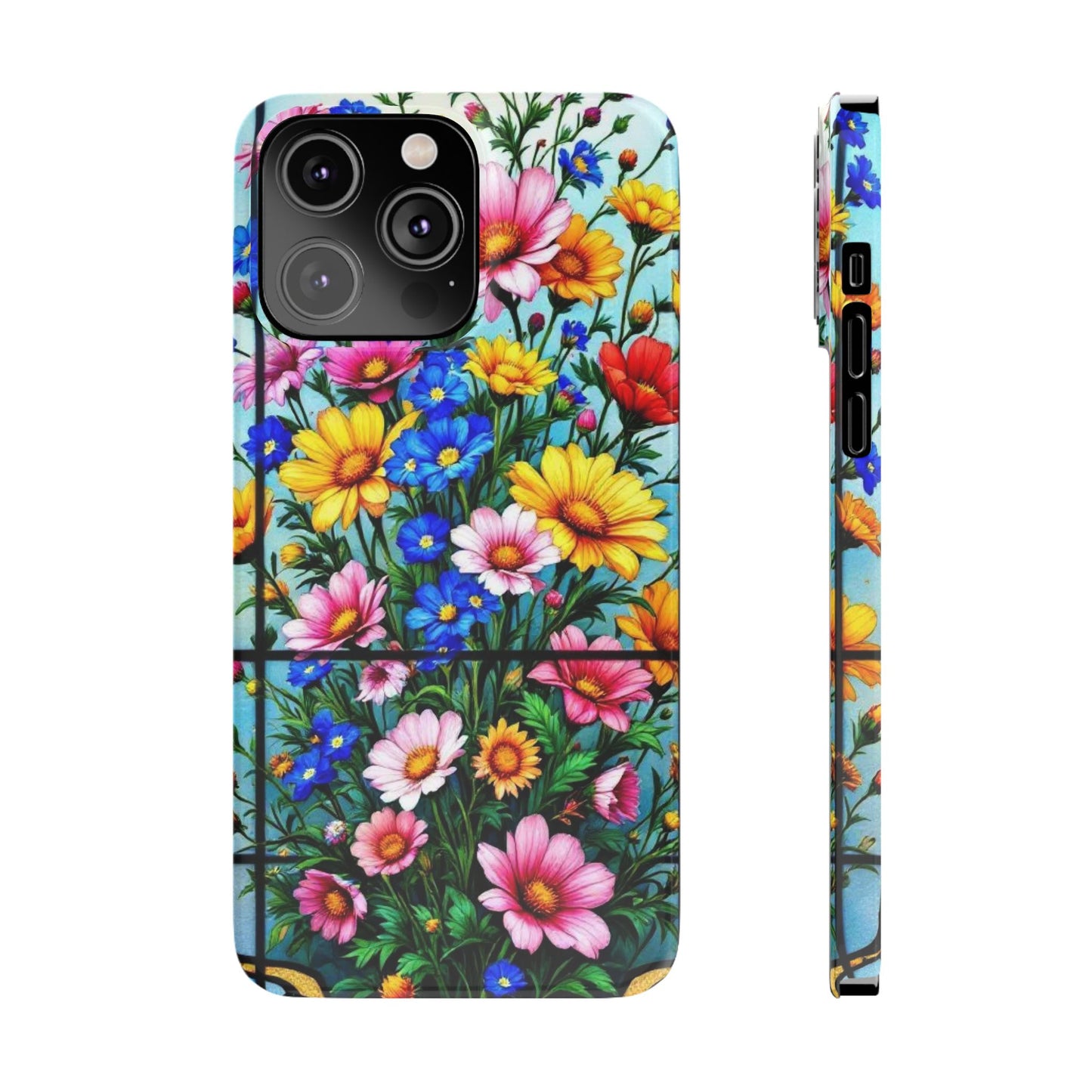Vibrant Floral Slim Phone Cases | Cute Phone Cover Gifts for Nature Lovers, Spring Decor, Birthday or Holiday Gifts, Flower Design