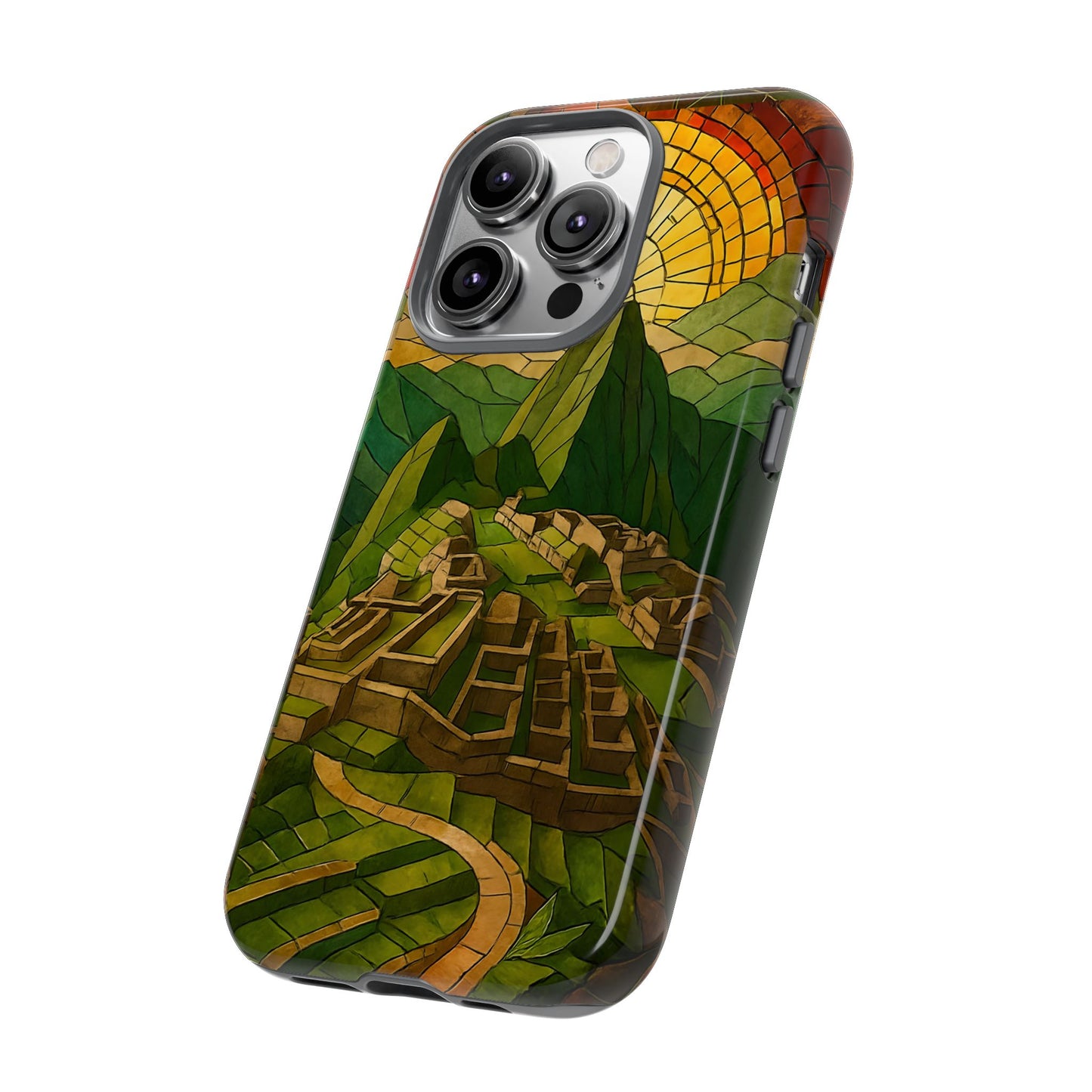 Inca Ruins Tough Phone Case - Machu Picchu Landmark Design, Historic Peru Travel Aesthetic Compatible with iPhone, Galaxy, and Google Phones