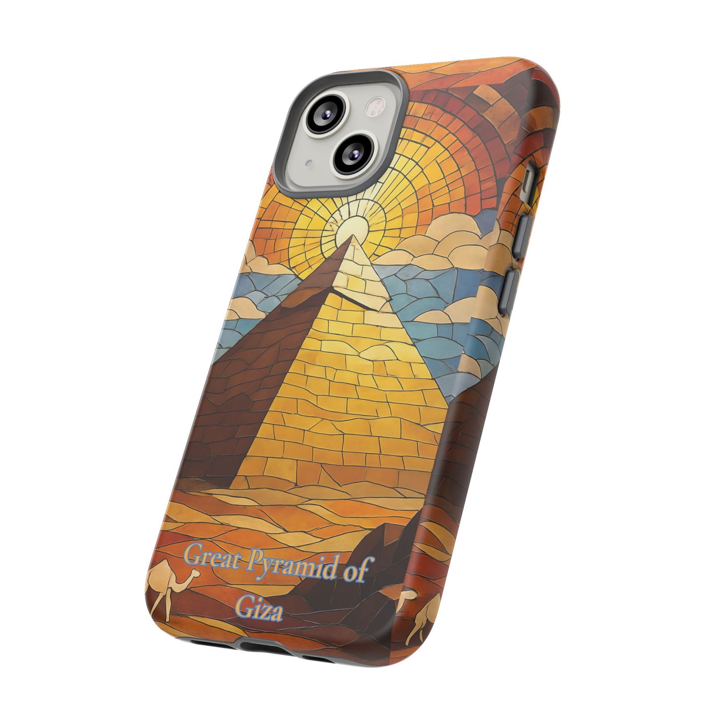 Great Pyramid of Giza Tough Phone Case - Ancient Egypt Aesthetic, World Wonder Art Design, Compatible with iPhone, Galaxy, and Google Phones