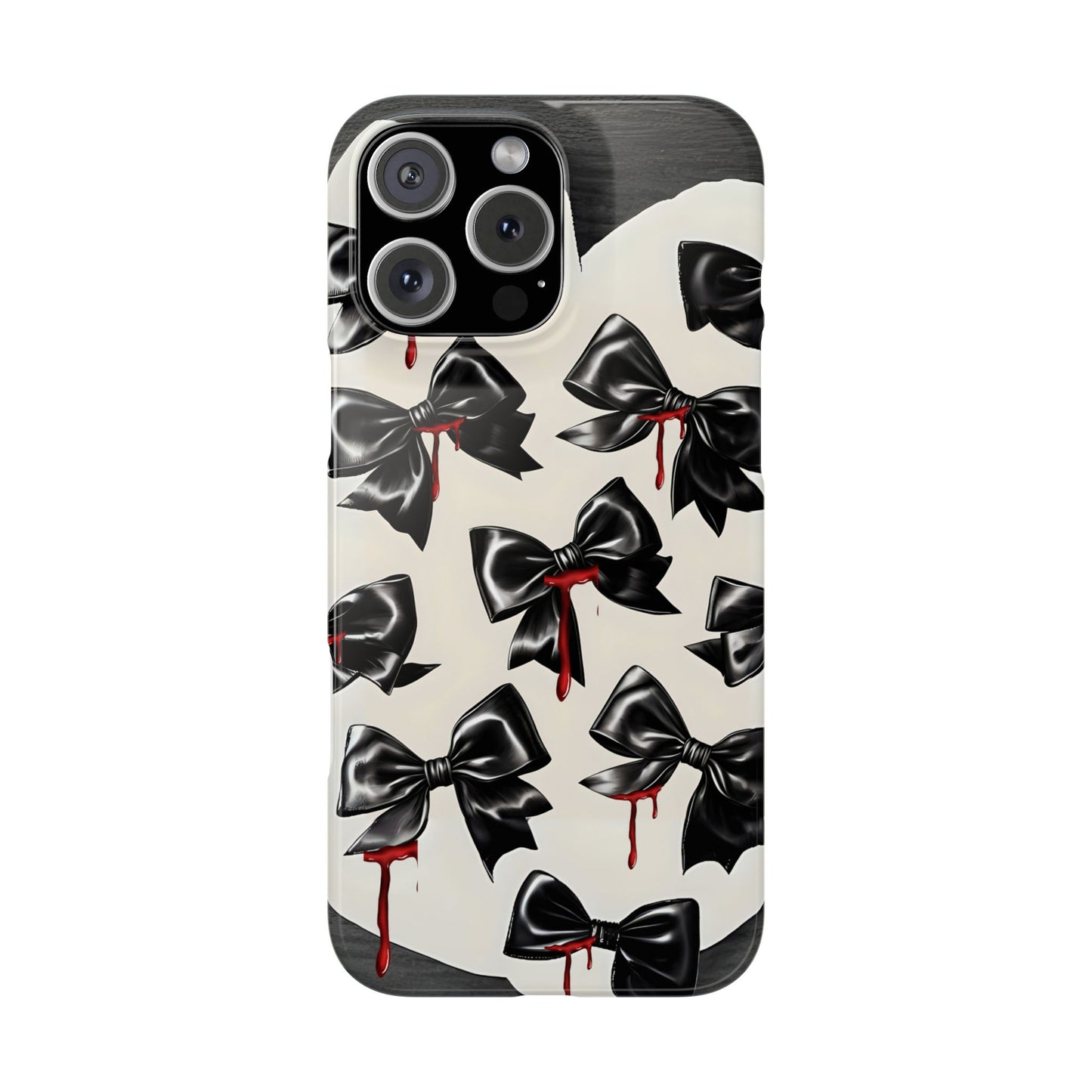 Spooky Halloween Slim Phone Case, Goth Coquette Aesthetic, Cute Horror Style, Perfect for Birthdays and Special Occasions