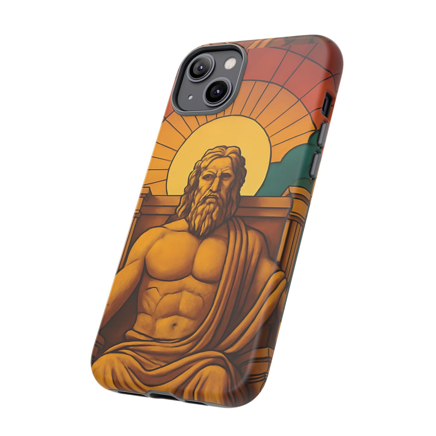 Olympia Zeus Statue Tough Phone Case - Classic Greek Art Design, Historic World Wonder Aesthetic, Compatible with iPhone, Galaxy, and Google