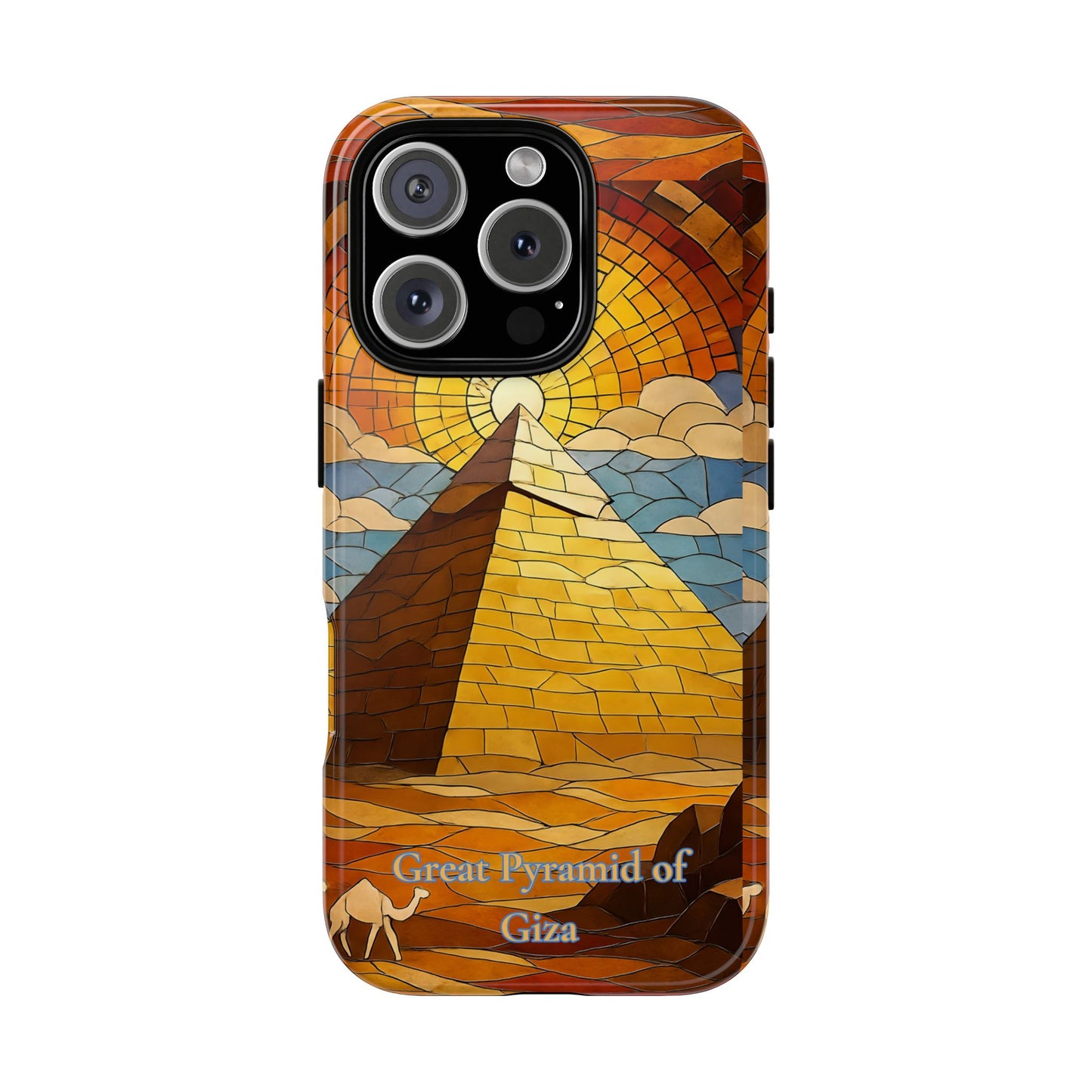 Great Pyramid of Giza Tough Phone Case - Ancient Egypt Aesthetic, World Wonder Art Design, Compatible with iPhone, Galaxy, and Google Phones