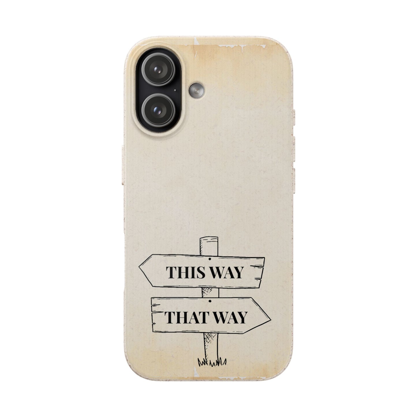 Alice in Wonderland Biodegradable Phone Case, This Way That Way Phone Cover, Compatible with Galaxy, iPhone 17, 16, 15, 14, 13