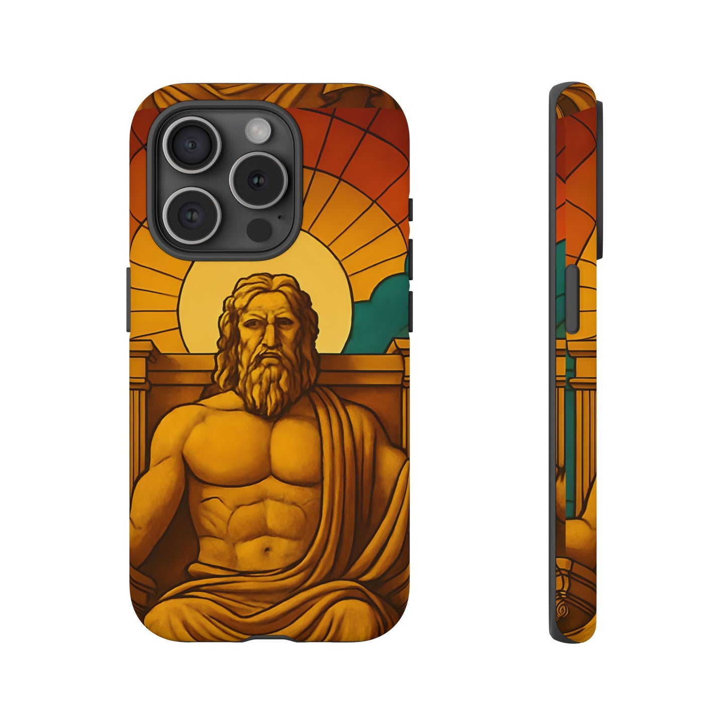 Olympia Zeus Statue Tough Phone Case - Classic Greek Art Design, Historic World Wonder Aesthetic, Compatible with iPhone, Galaxy, and Google