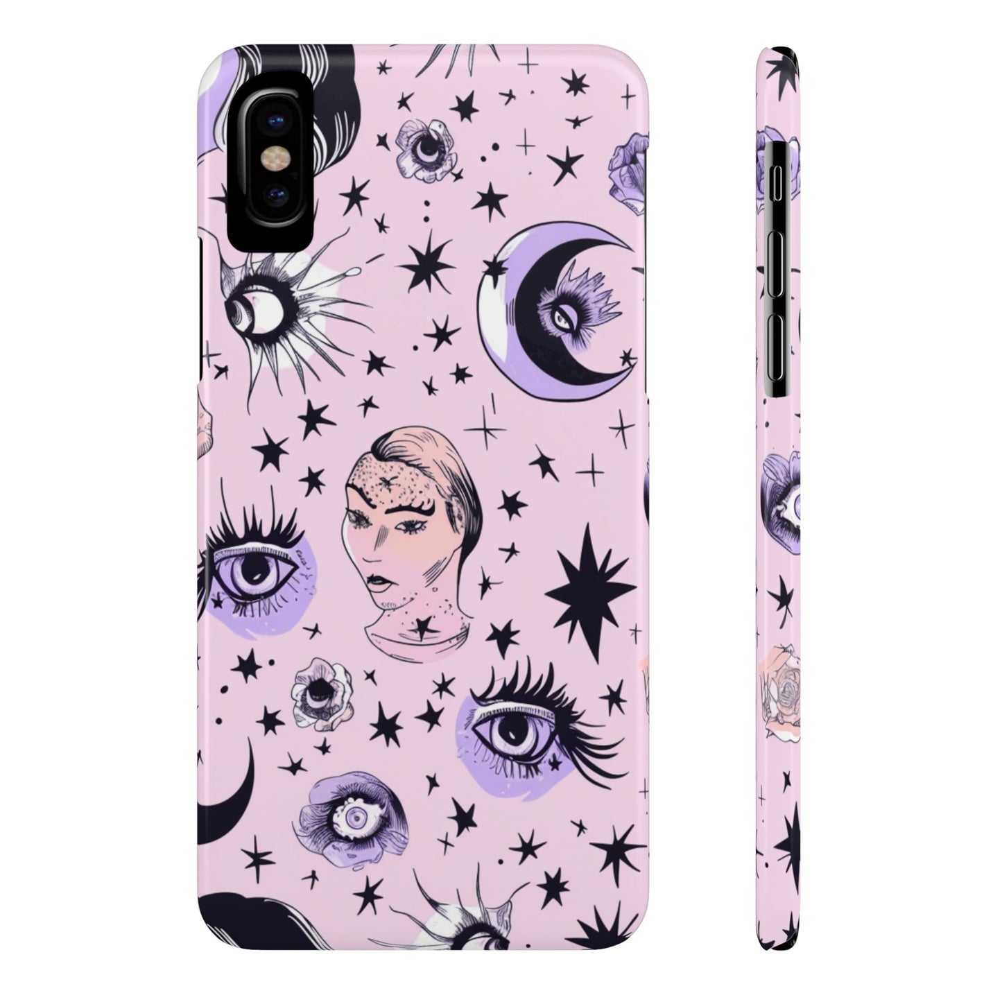 Celestial Slim Phone Cases - Stylish Cosmic Design, Personalized Phone Protectors, Astrology Gifts, Unique Phone Accessories, Moon & Stars
