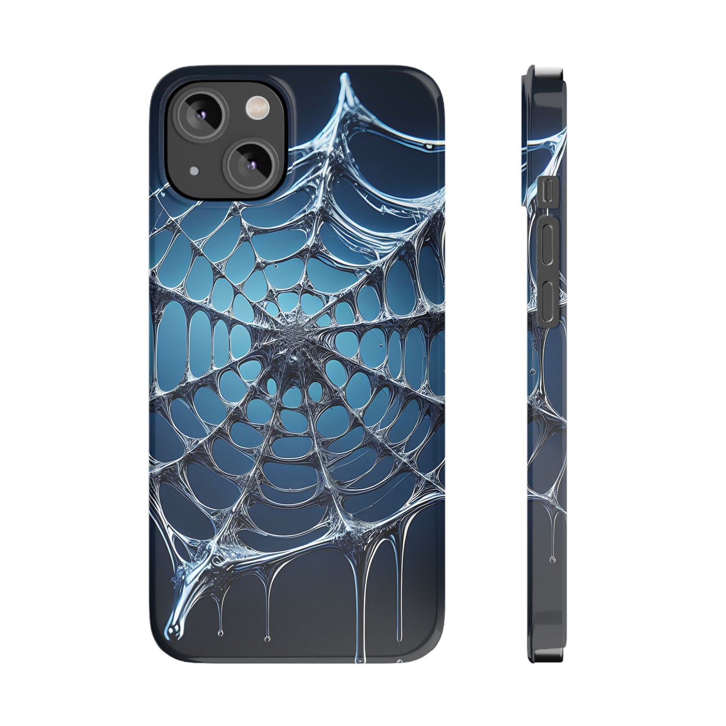 Spider Web Slim Phone Case - Artistic Design for Halloween, Unique Gift, Phone Accessories, Trendy Tech Style, Eco-Friendly Case