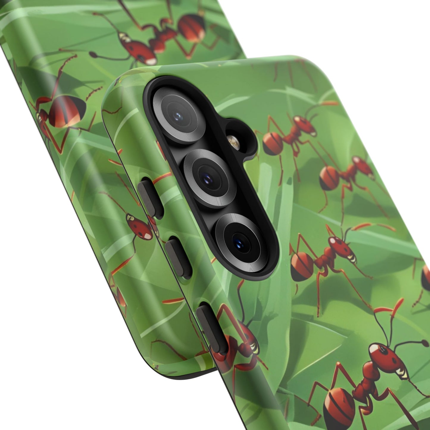 Marching Ant Pattern Tough Phone Case - Realistic Insect Art, Minimalist Nature Aesthetic, Compatible with iPhone, Galaxy, and Google Phones
