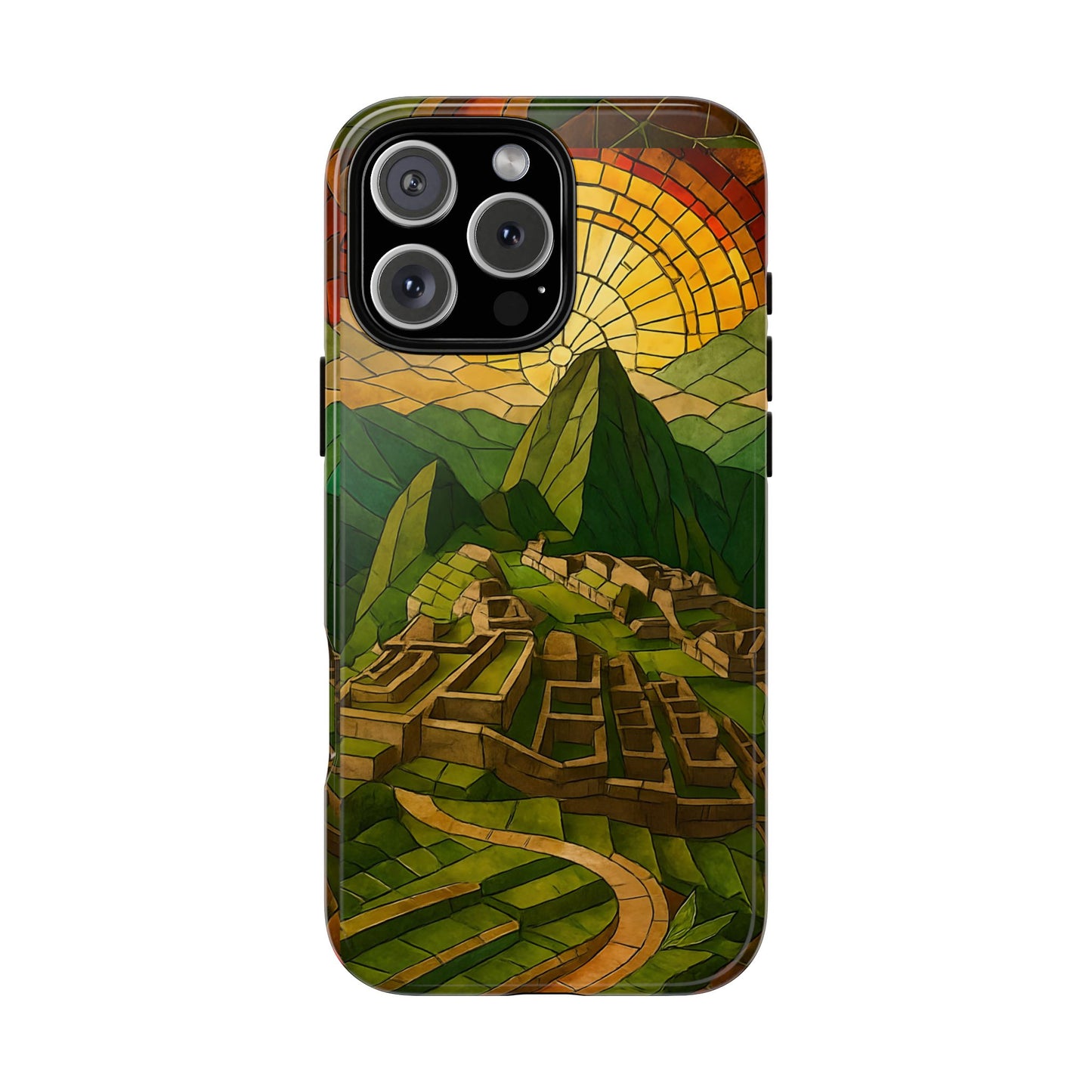 Inca Ruins Tough Phone Case - Machu Picchu Landmark Design, Historic Peru Travel Aesthetic Compatible with iPhone, Galaxy, and Google Phones