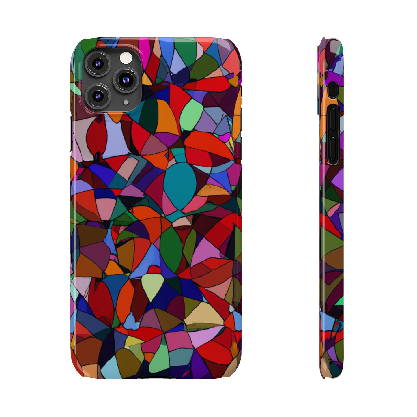 Colorful Stained Glass Modern Abstract- Colorful Art, Stylish Accessory, Fun Gift, Unique Design, Phone Protection