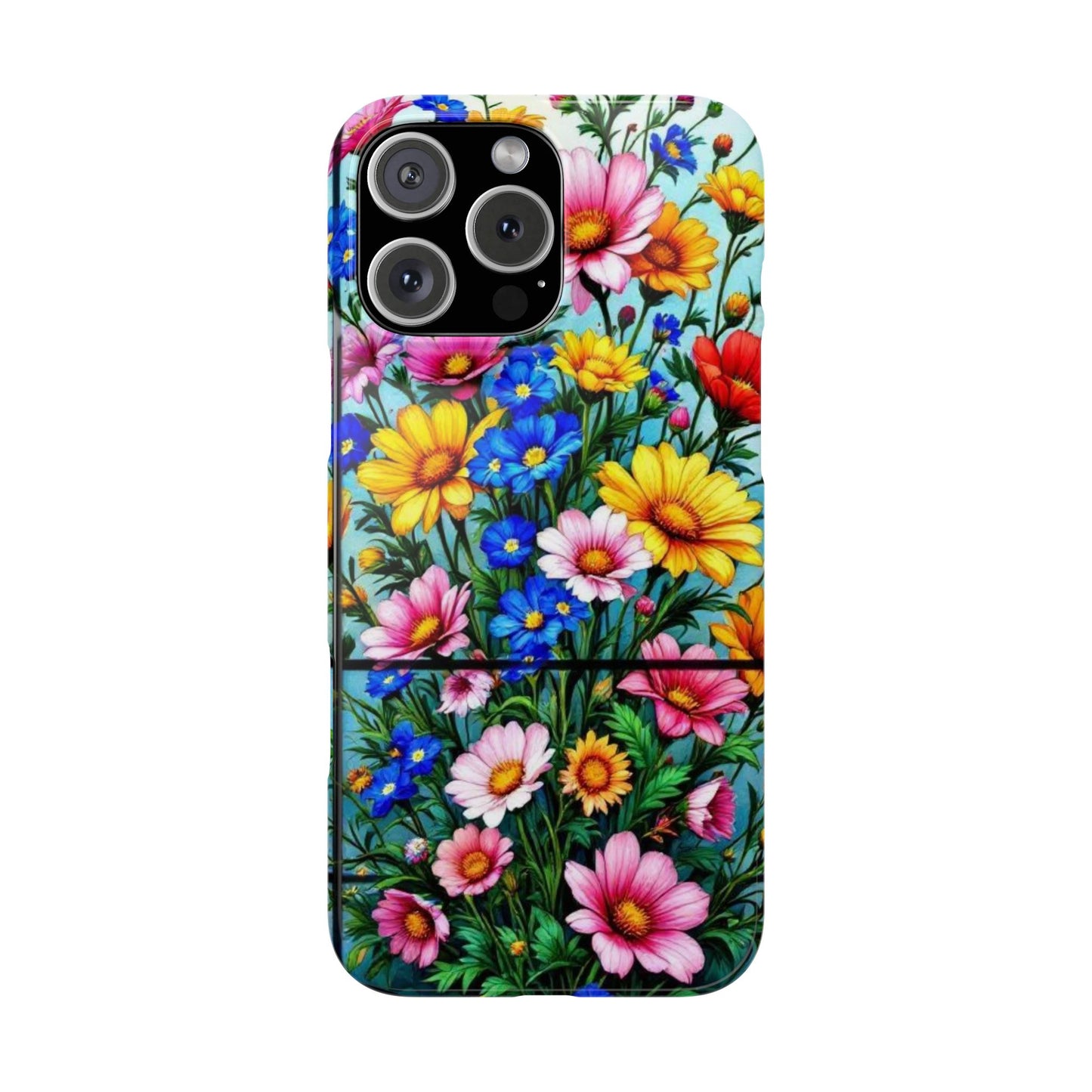 Vibrant Floral Slim Phone Cases | Cute Phone Cover Gifts for Nature Lovers, Spring Decor, Birthday or Holiday Gifts, Flower Design