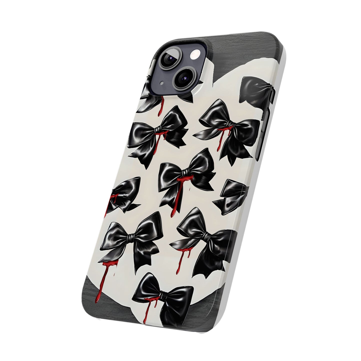 Spooky Halloween Slim Phone Case, Goth Coquette Aesthetic, Cute Horror Style, Perfect for Birthdays and Special Occasions