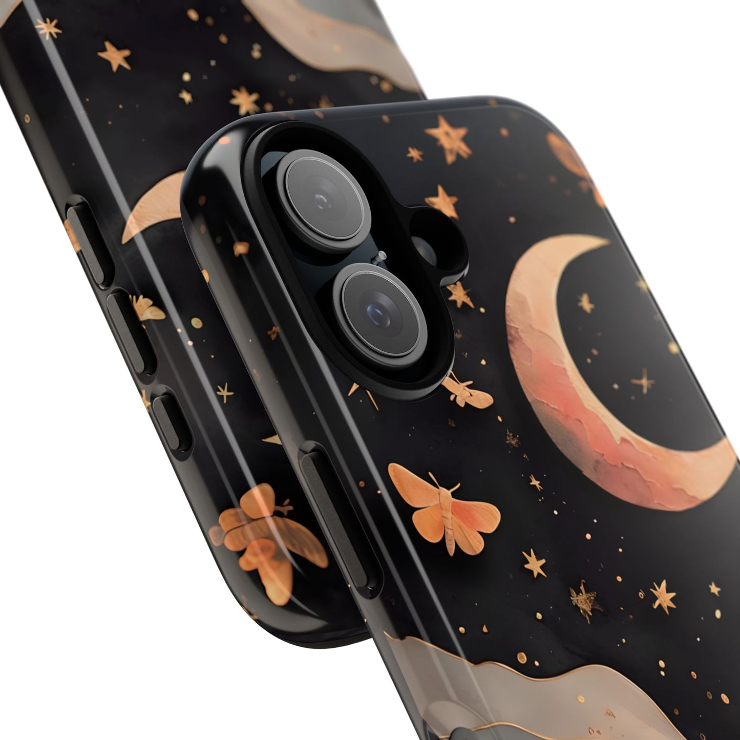 Moonlit Dream Tough Phone Case, Night Sky Art, Celestial Design, Moon Lovers, Compatible with iPhone 17, 16, 15, 14, 13, Galaxy, Google
