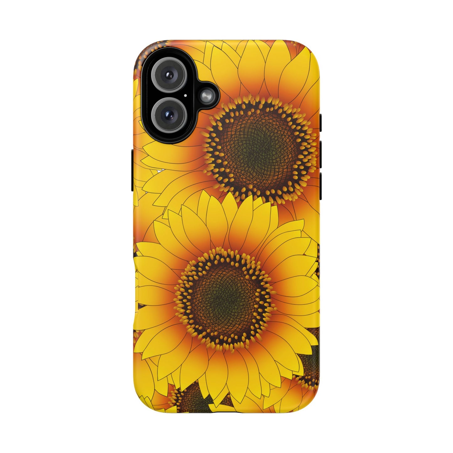 Sunflower Aesthetic Tough Phone Case - Bright Floral Art, Bold Yellow Sunflower Design, Compatible with iPhone, Galaxy, and Google Phones