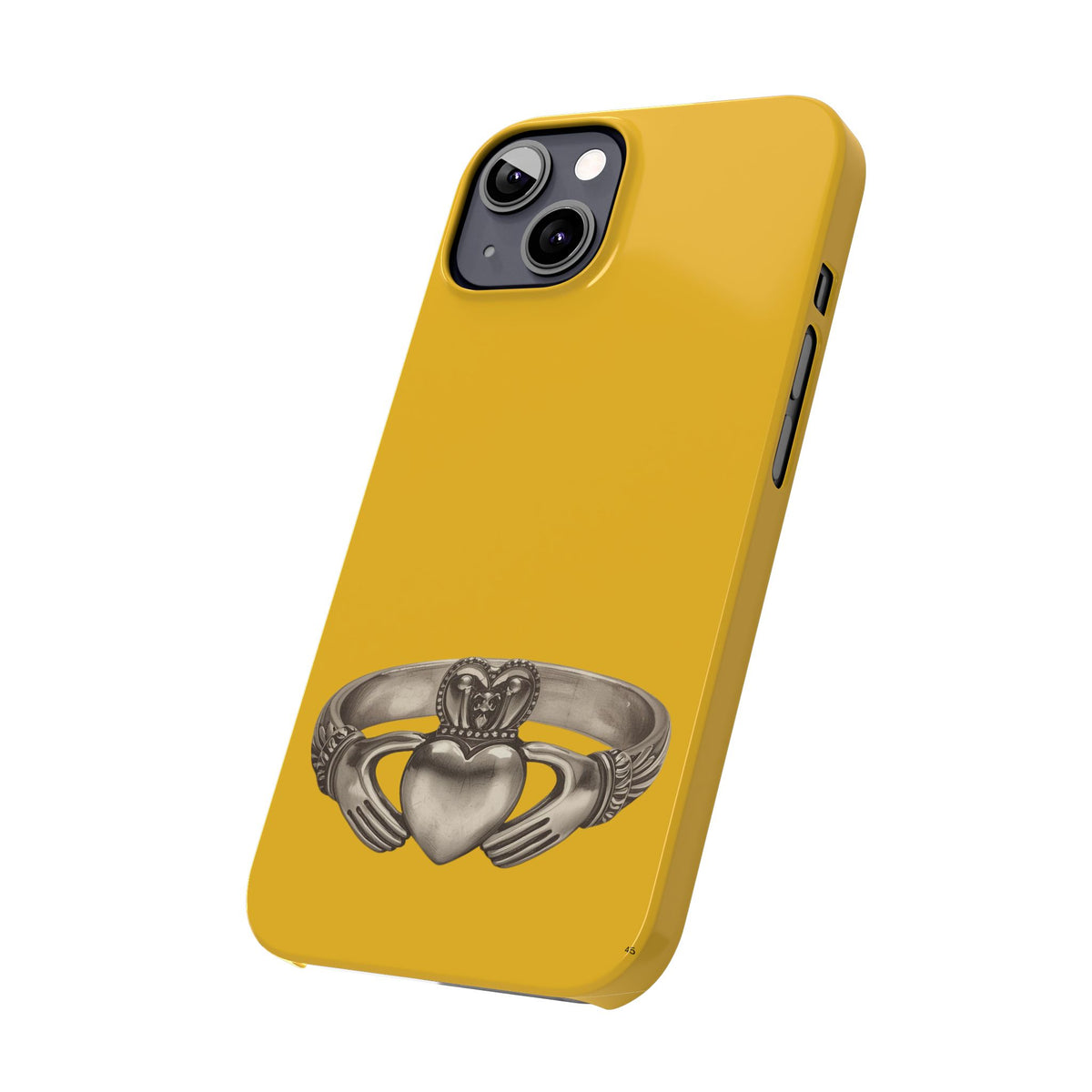 Claddagh Slim Phone Case Irish Symbol Ring Love Loyalty Friendship Vintage Gold Compatible with iPhone 17 16 15 14 13 12 11